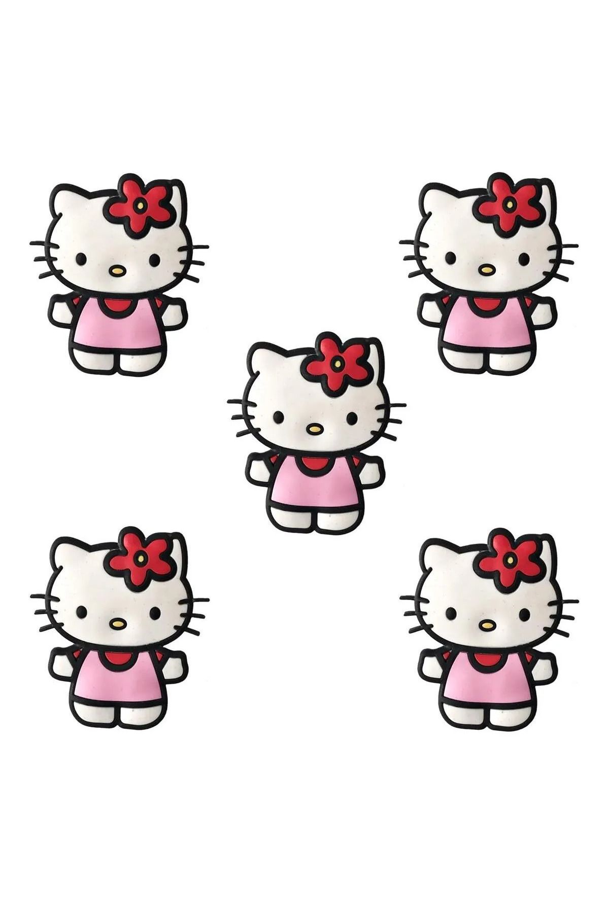 SÖZER ORMAN ÜRÜNLERİ 5'li Plastik Pembe Hello Kitty Çocuk Düğme Mobilya Kulp
