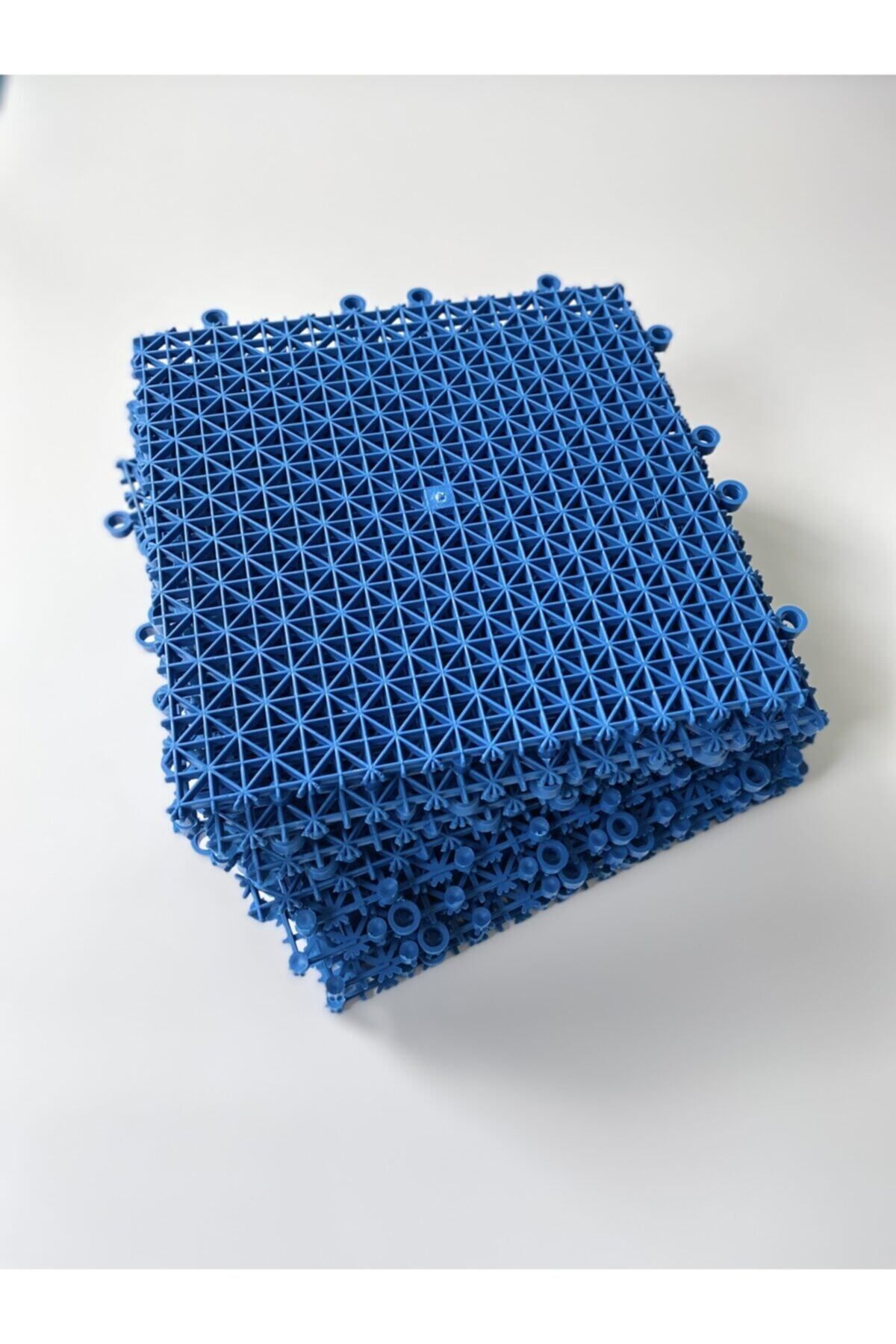 Gerçektrend Mavi, Plastik Kırılmaz Yer Karosu Zemin Kaplaması 1 M2 ( 16 Adet ) 25 X 25 Cm