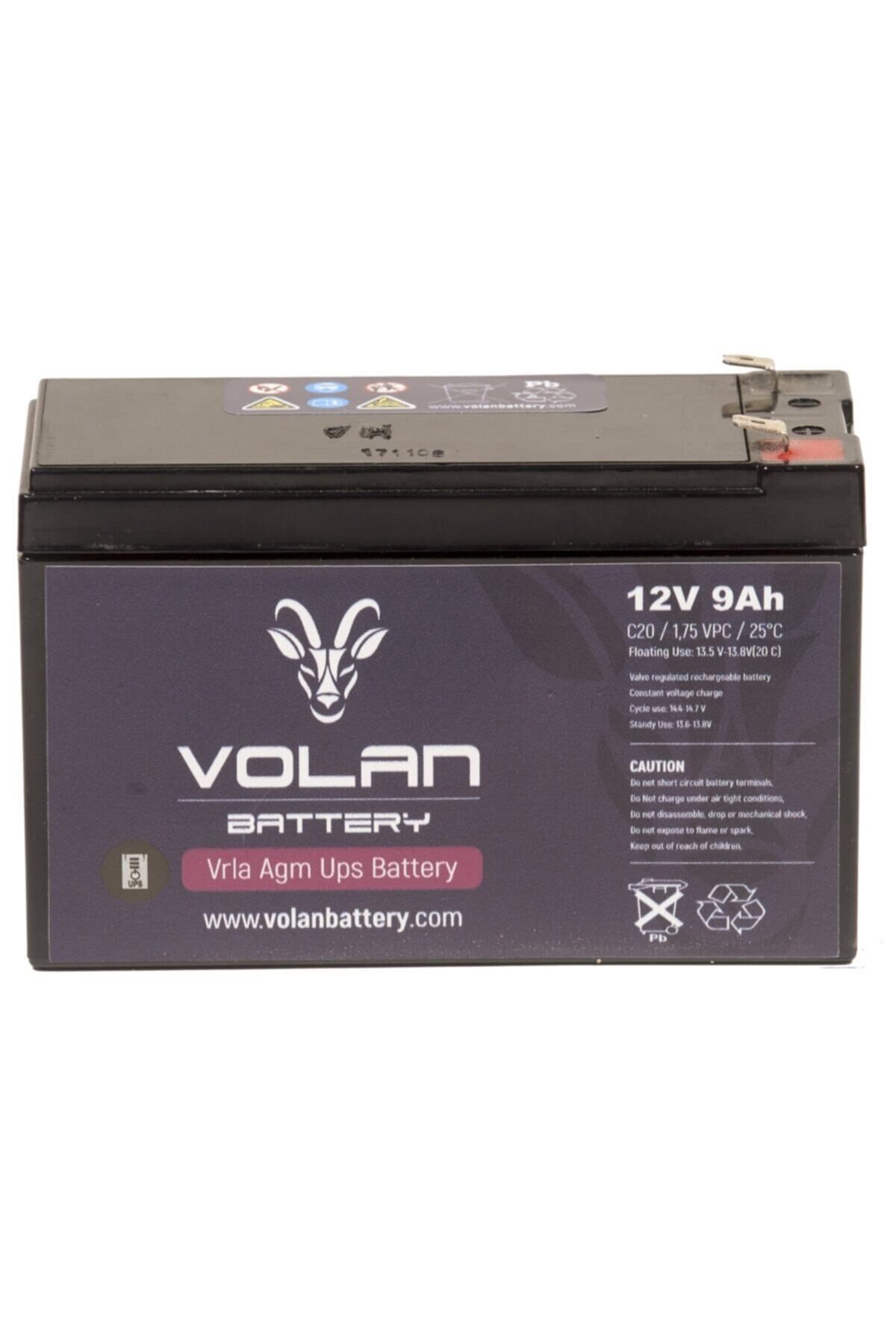 Volan Battery 12 Volt 9 Amper Kuru Akü 3 Yıl Garantili