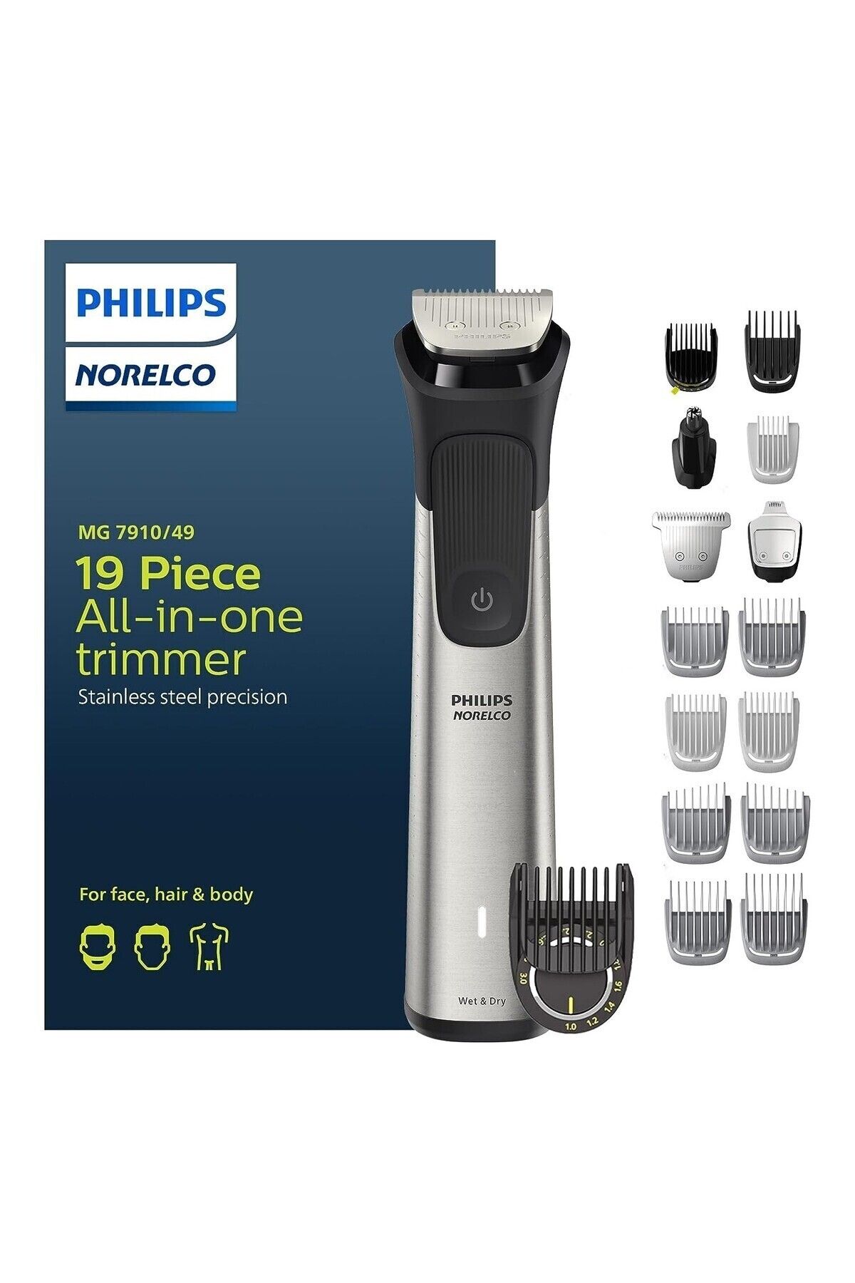 Philips Norelco Multigroom Serisi 7000, Erkek Bakım Seti Mg7910/49