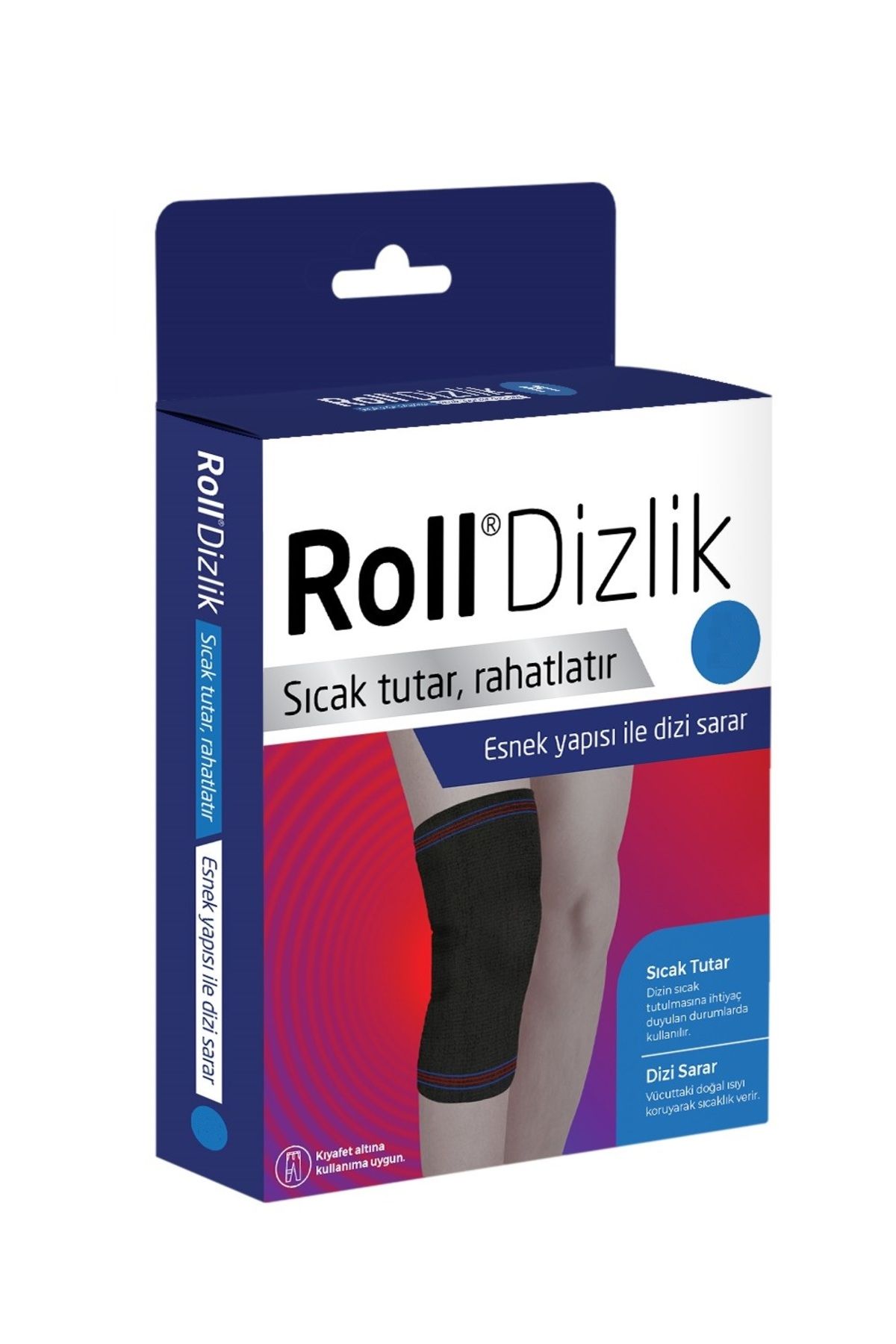 Roll Dizlik Siyah XL - Sıcak Tutar & Rahatlatır