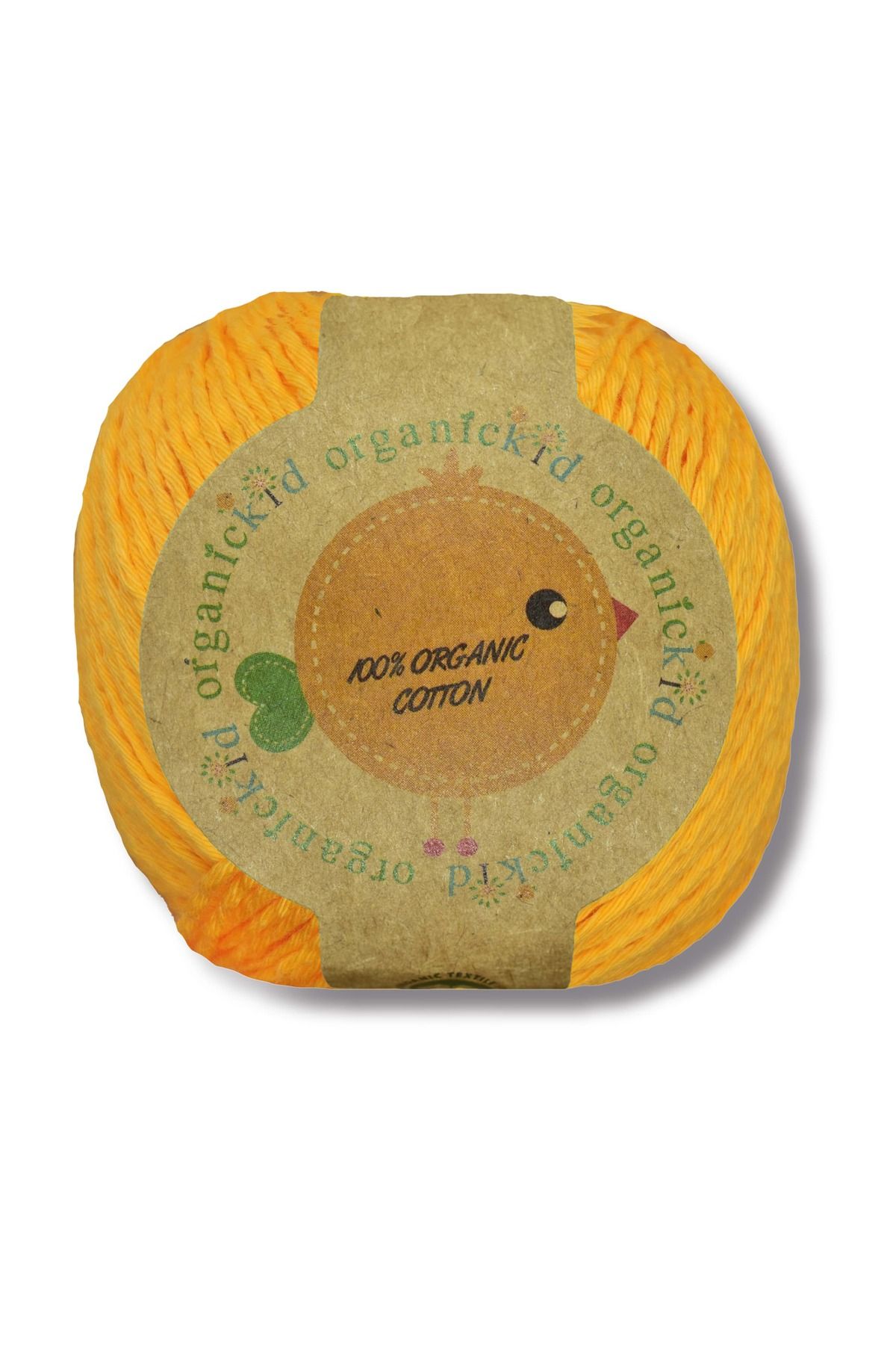 OrganicKid Organik Pamuk Amigurumi Punch 50 gr El Örgü Ipi Ayçiçeği Sarısı - Sunflower