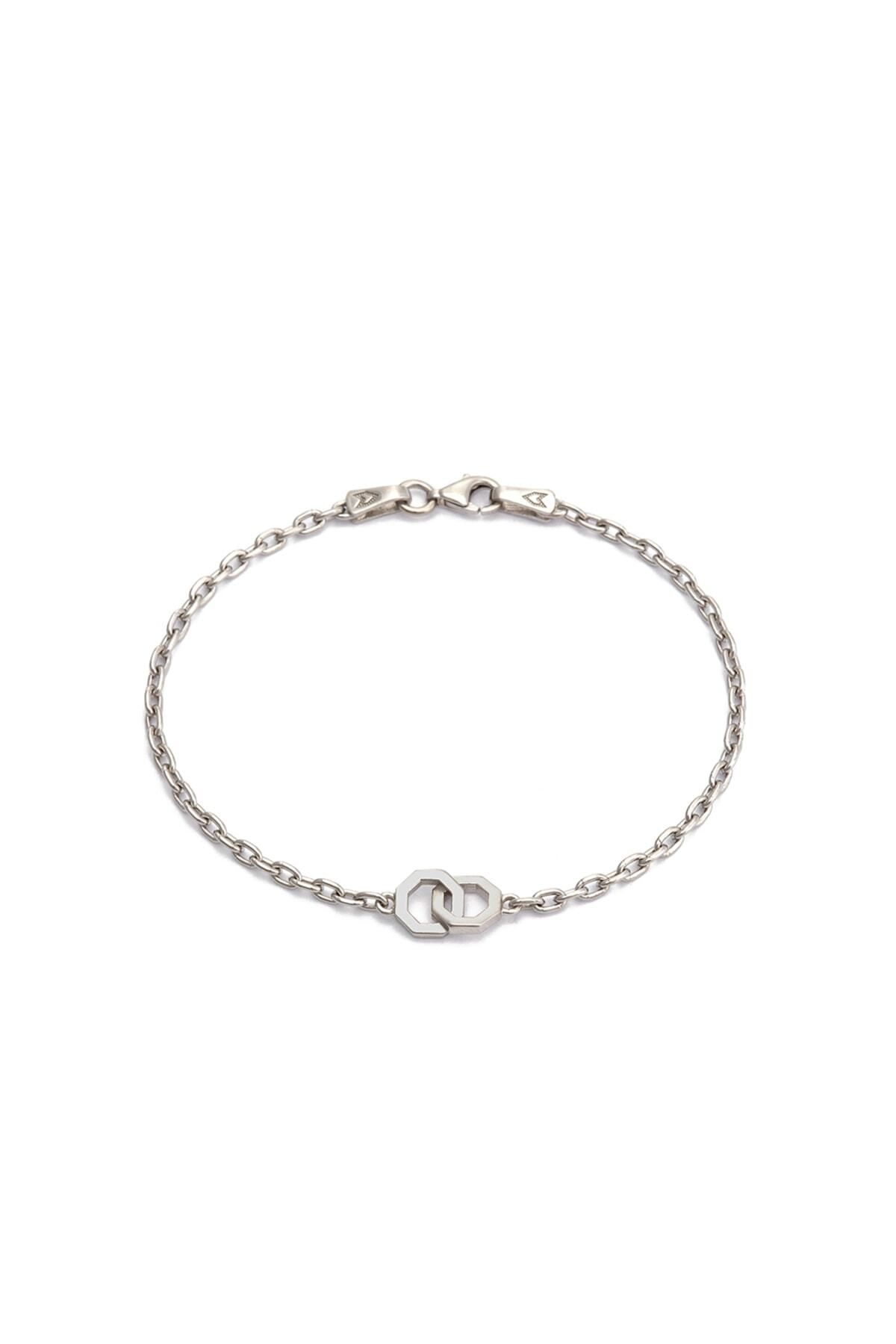 Atolyewolf Couple Octagonal Bracelet In Silver