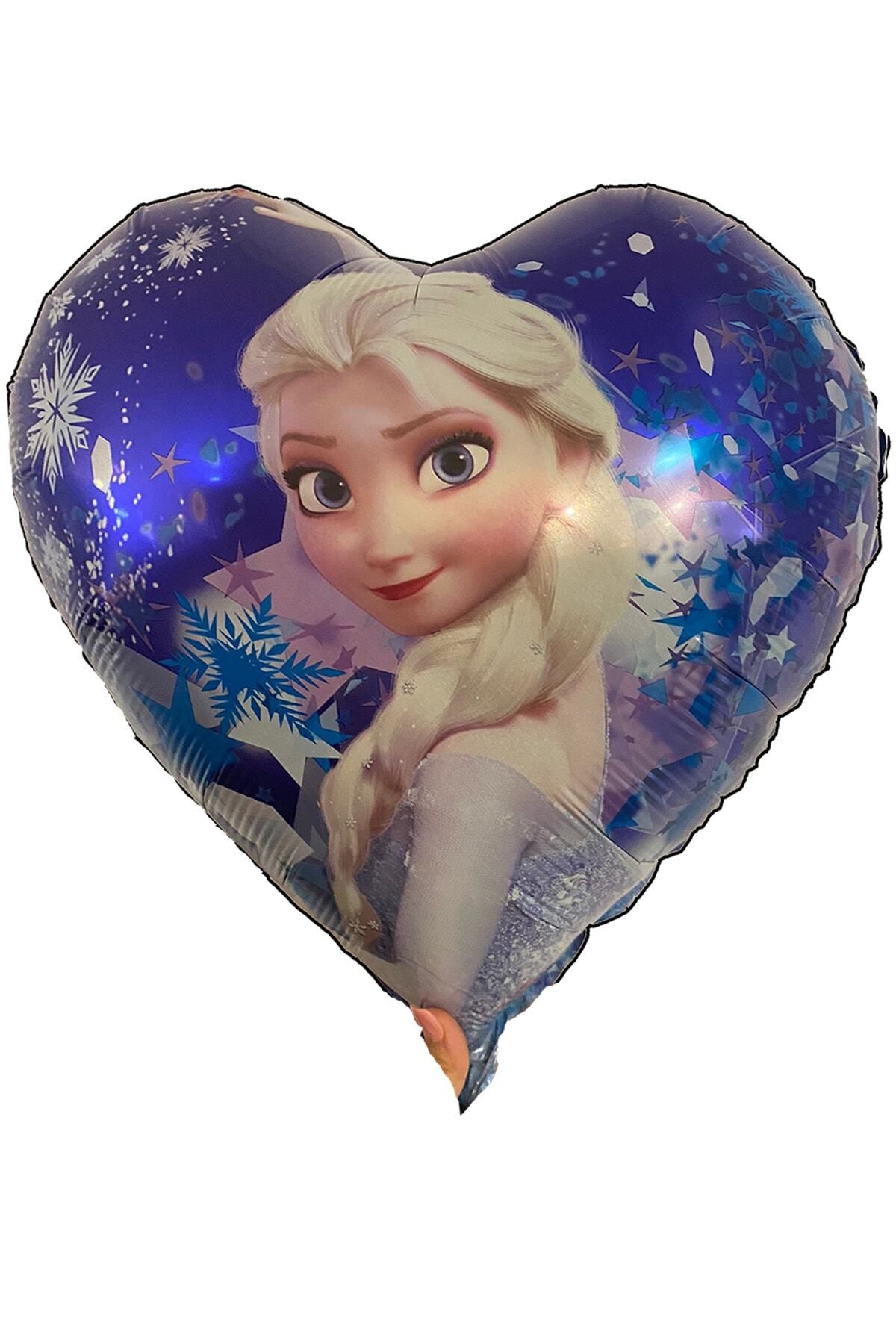 Parti Dolabı 1 Adet Koyu Mavi Karlar Ülkesi Frozen Elsa Folyo Şekilli Uçan Balon