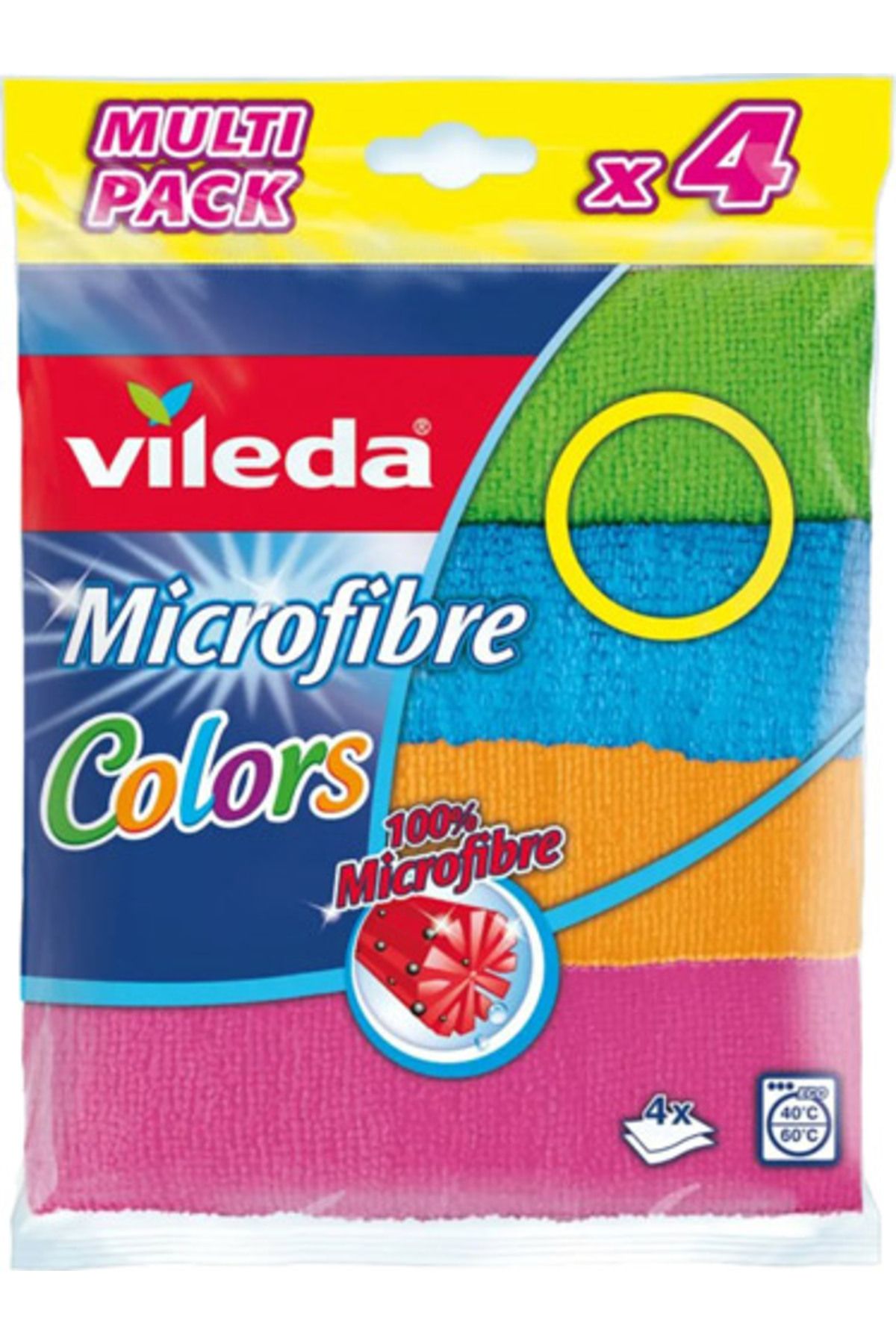 Vileda Mikrofiber Colors Bez 4 Lü