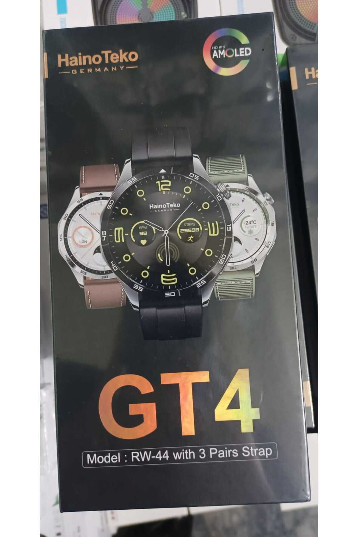 Genel Markalar Haino Teko RW44 GT4 Max Amoled Ekran 3 Kordonlu Akıllı Saat Smart Watch