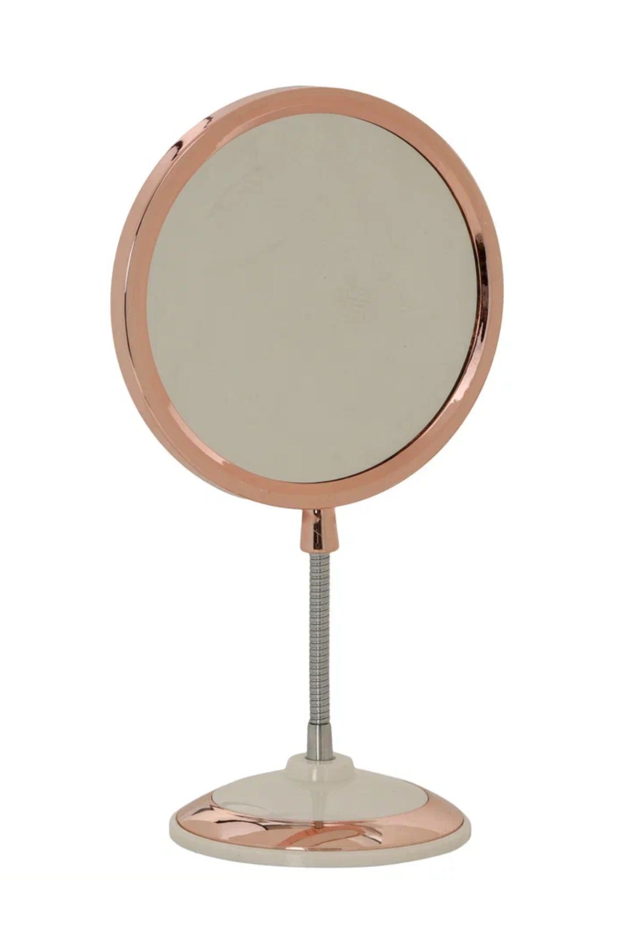 Kitchen Design Lab Makyaj Traş Aynası Büyüteçli Çift Taraflı Masa Üstü Yuvarlak Ayna, 3x Büyüteçli