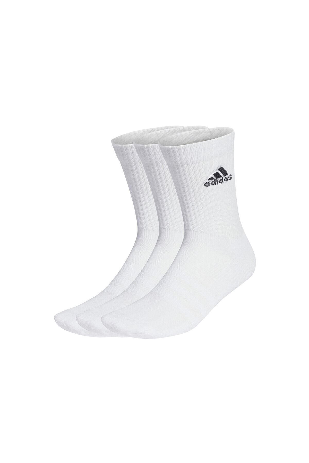 adidas Beyaz 3'lü Çorap Ht3446 L: 42-46