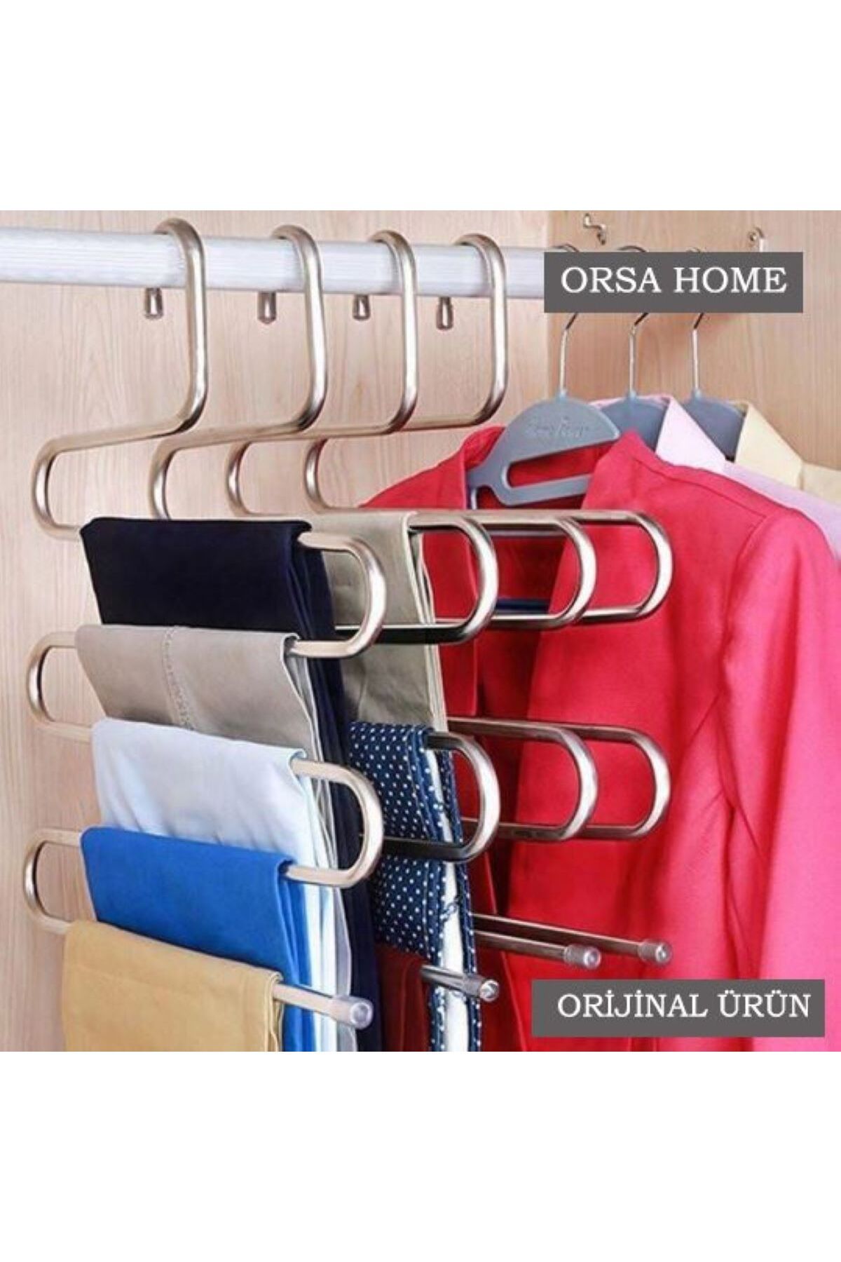 ORSA HOME 140 Krom Akıllı Pantolon Askısı