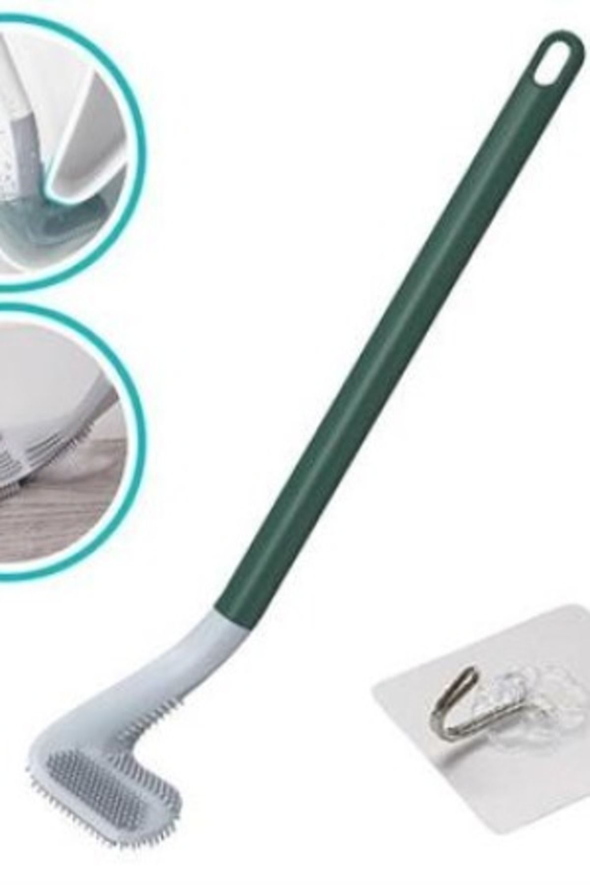 sareymen BUFFER® Golf Tasarımlı Silikon WC Klozet Mutfak Temizlik Fırçası Kanca Hediyeli