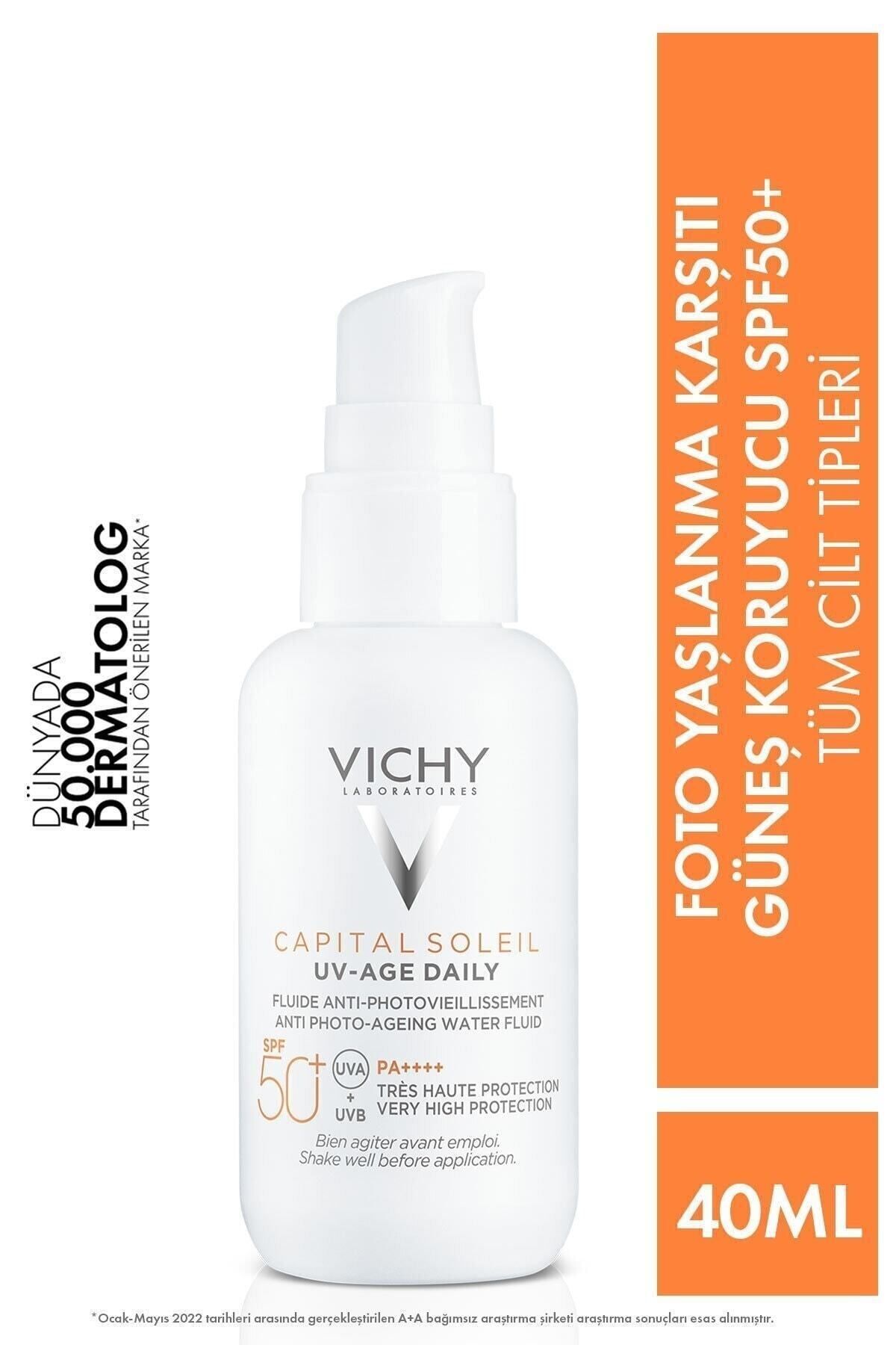 Vichy Capital Soleil Uv Age Daily Spf50 High Protection Facial Sun Cream 40ML Shiine198