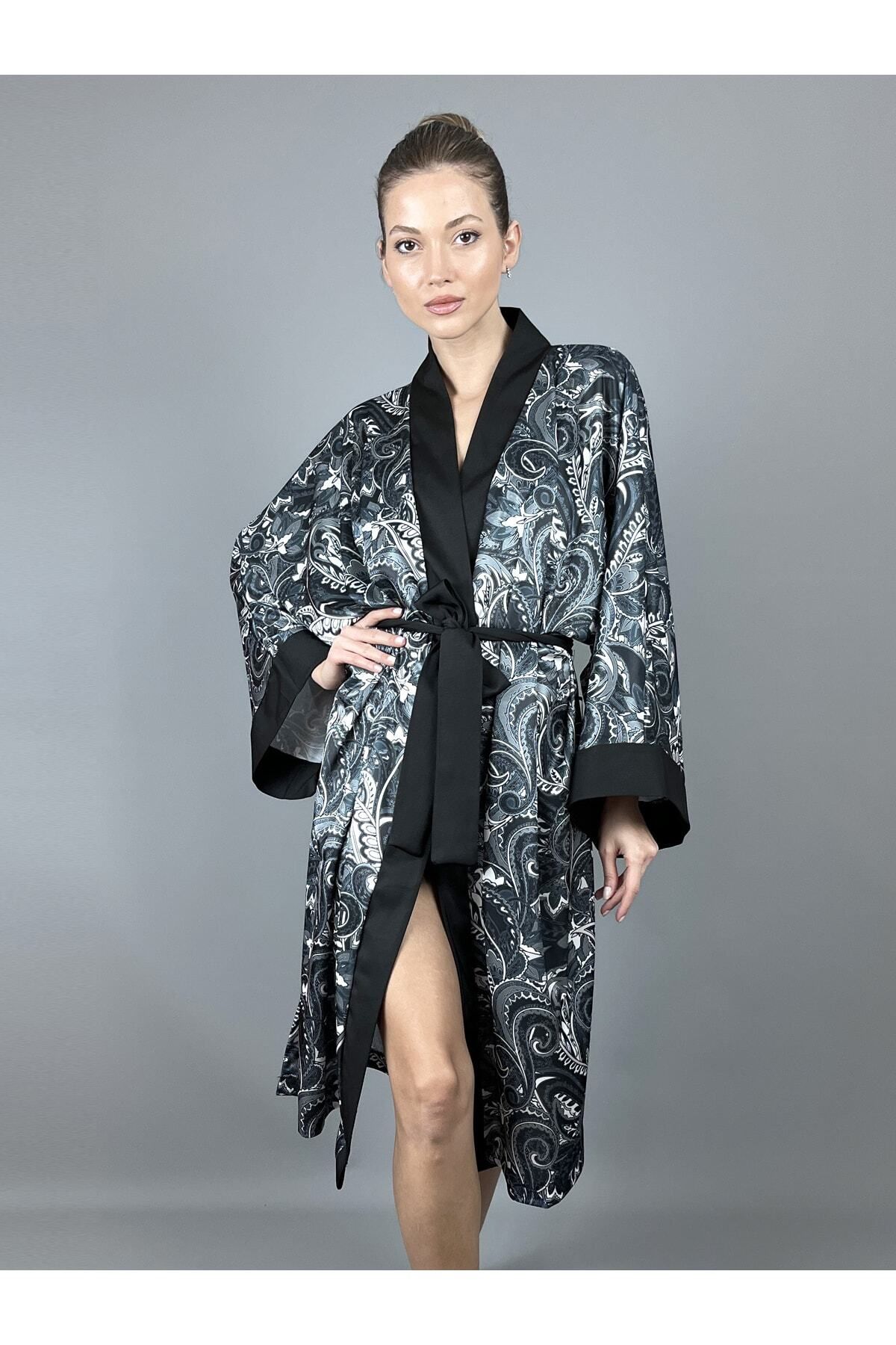 Agepta Women Collection Sabahlık Kimono Saten