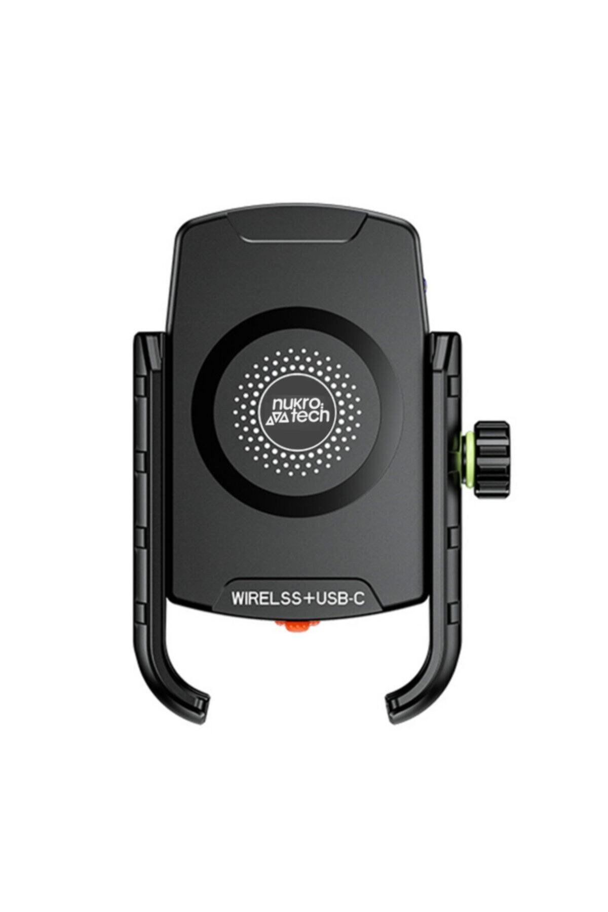 Nukrotech Sf Plus Wireless Şarjlı Ve Type C Motosiklet Telefon Tutucu