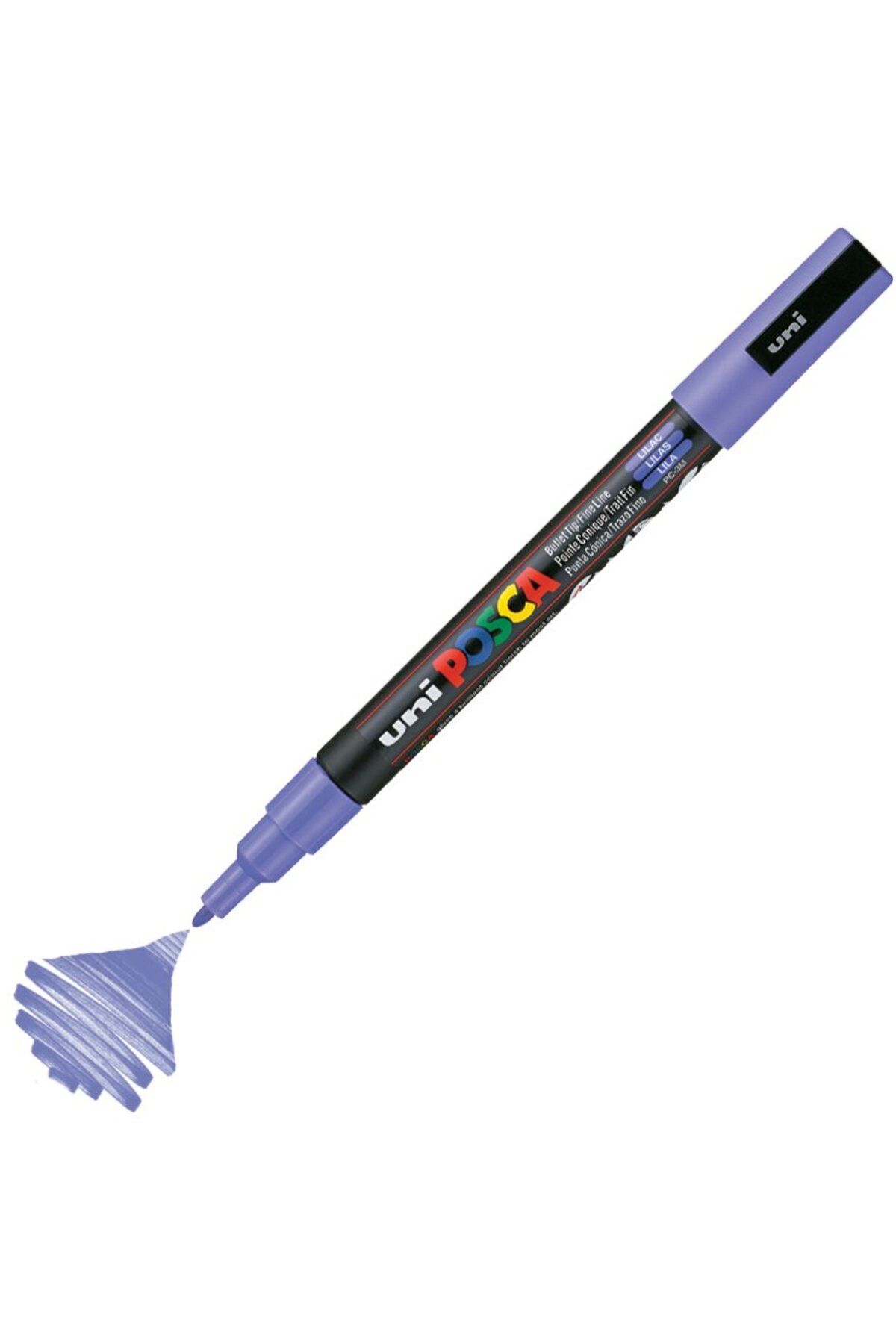 Uni Posca Marker Pc-3m Fine 0.9-1.3 Mm Lilac