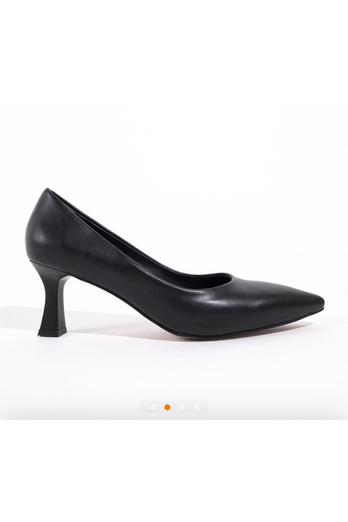 İpek kadın siyah 7 cm topuk sitiletto topuklu ayakkabı