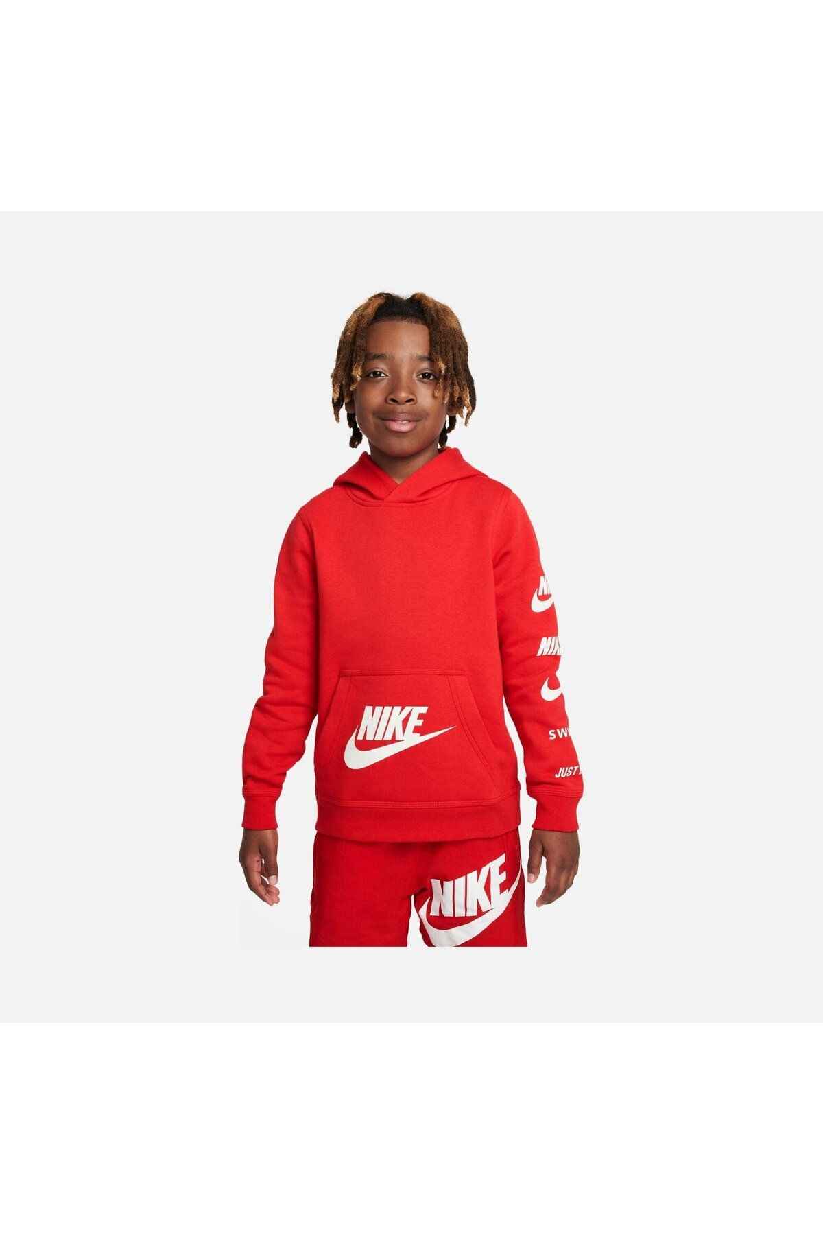 Nike Sportswear Standard Issue Pullover Hoodie (Boys') Çocuk Sweatshirt FN7724-657