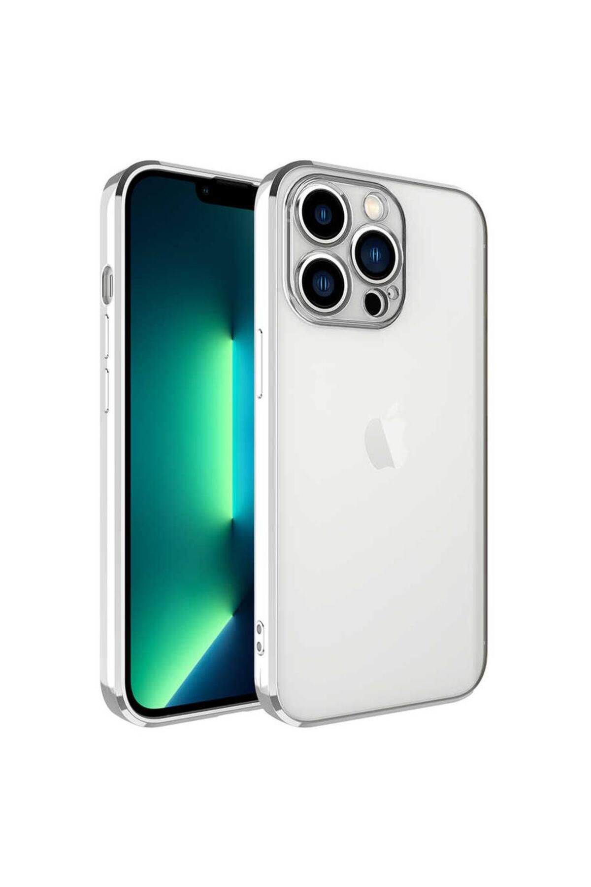 Zore Apple iPhone 13 Pro Kılıf Zore Glitter Full Renkli Silikon Kapak
