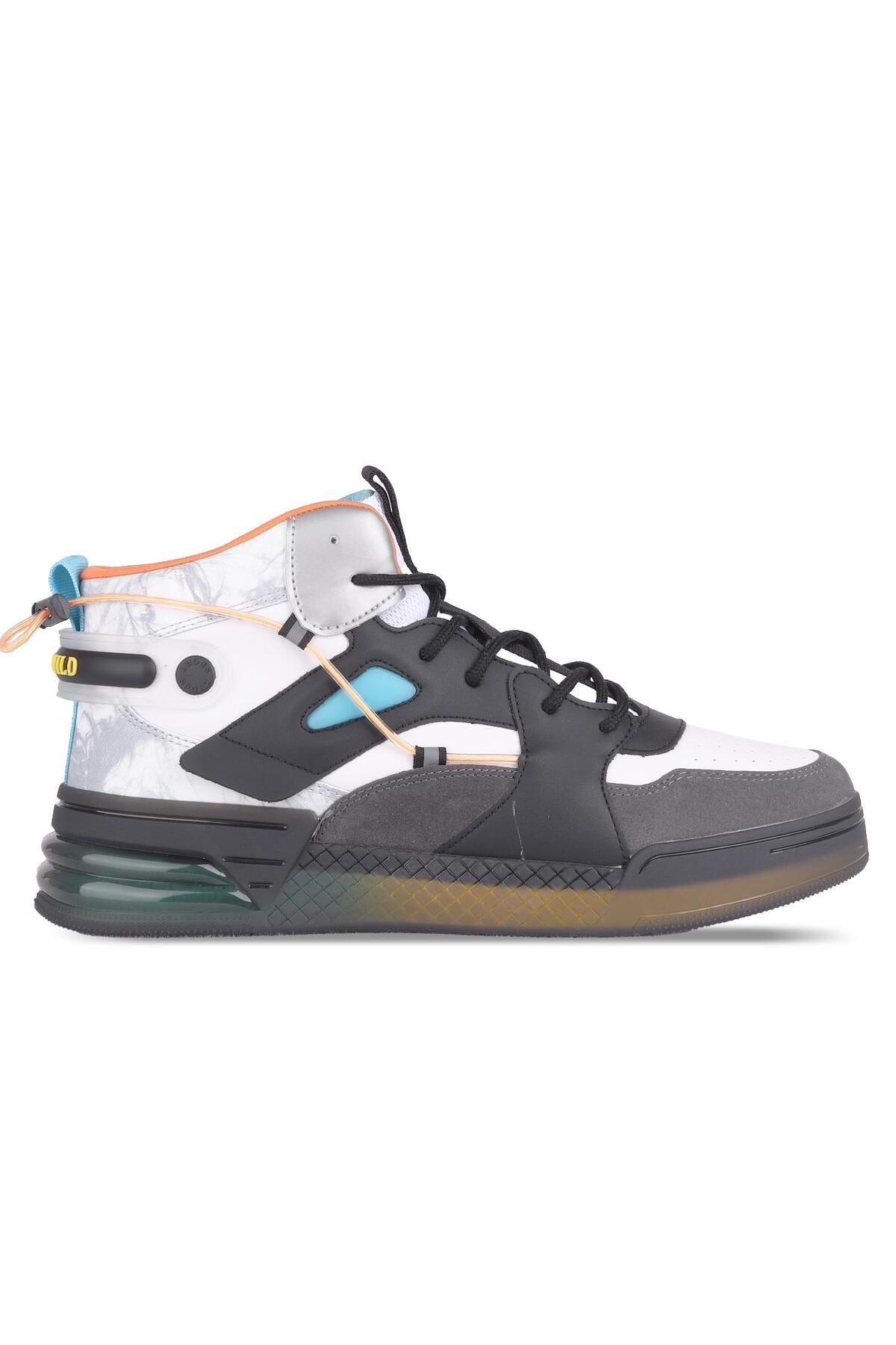 NORTH OF WILD Between Erkek Sneakers - SİYAH BEYAZ ORANJ