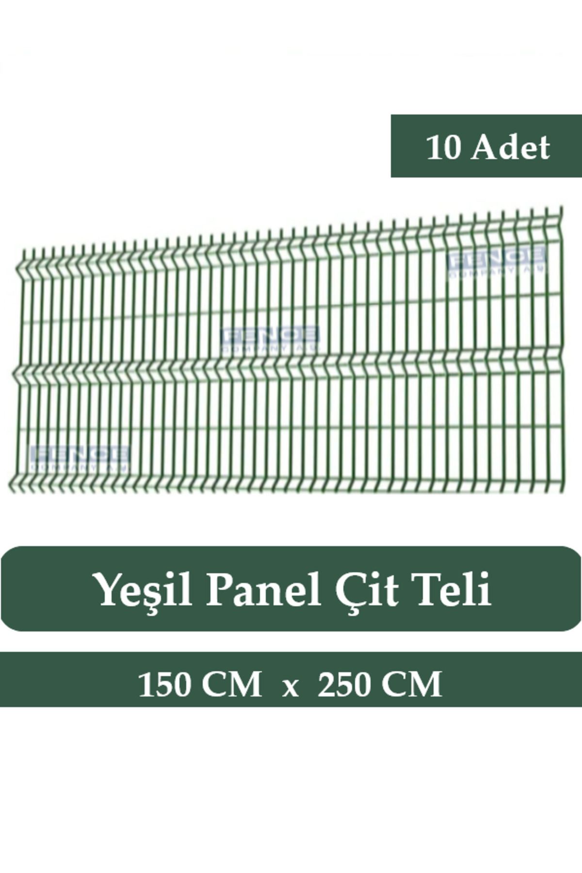 Fence Company 150 X 250 Cm Panel Çit Teli | Yeşil Bahçe Çiti | 10 Adet