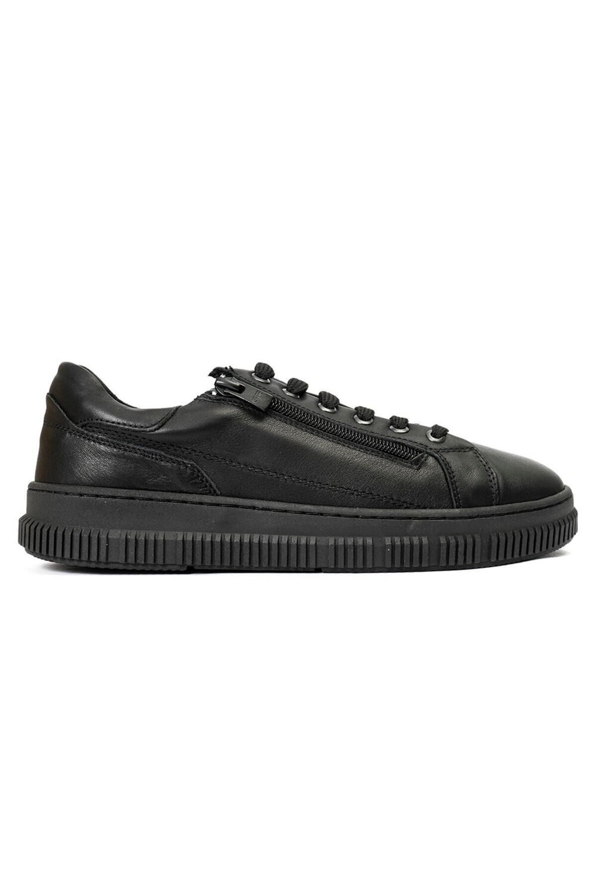 Greyder Kadın Siyah Hakiki Deri Sneaker Ayakkabı 2k2ca72100