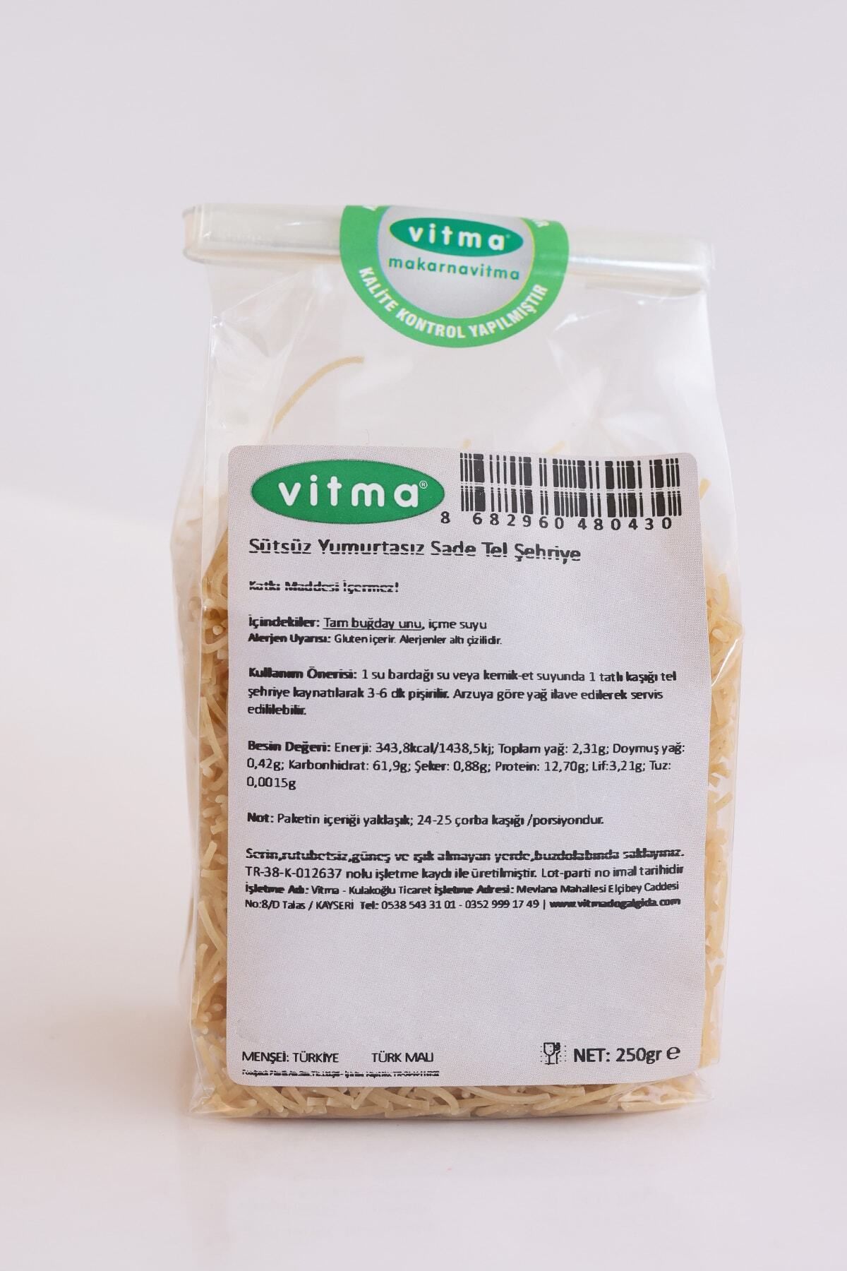 Vitma Sütsüz Yumurtasız Sade Tel Şehriye 250gr