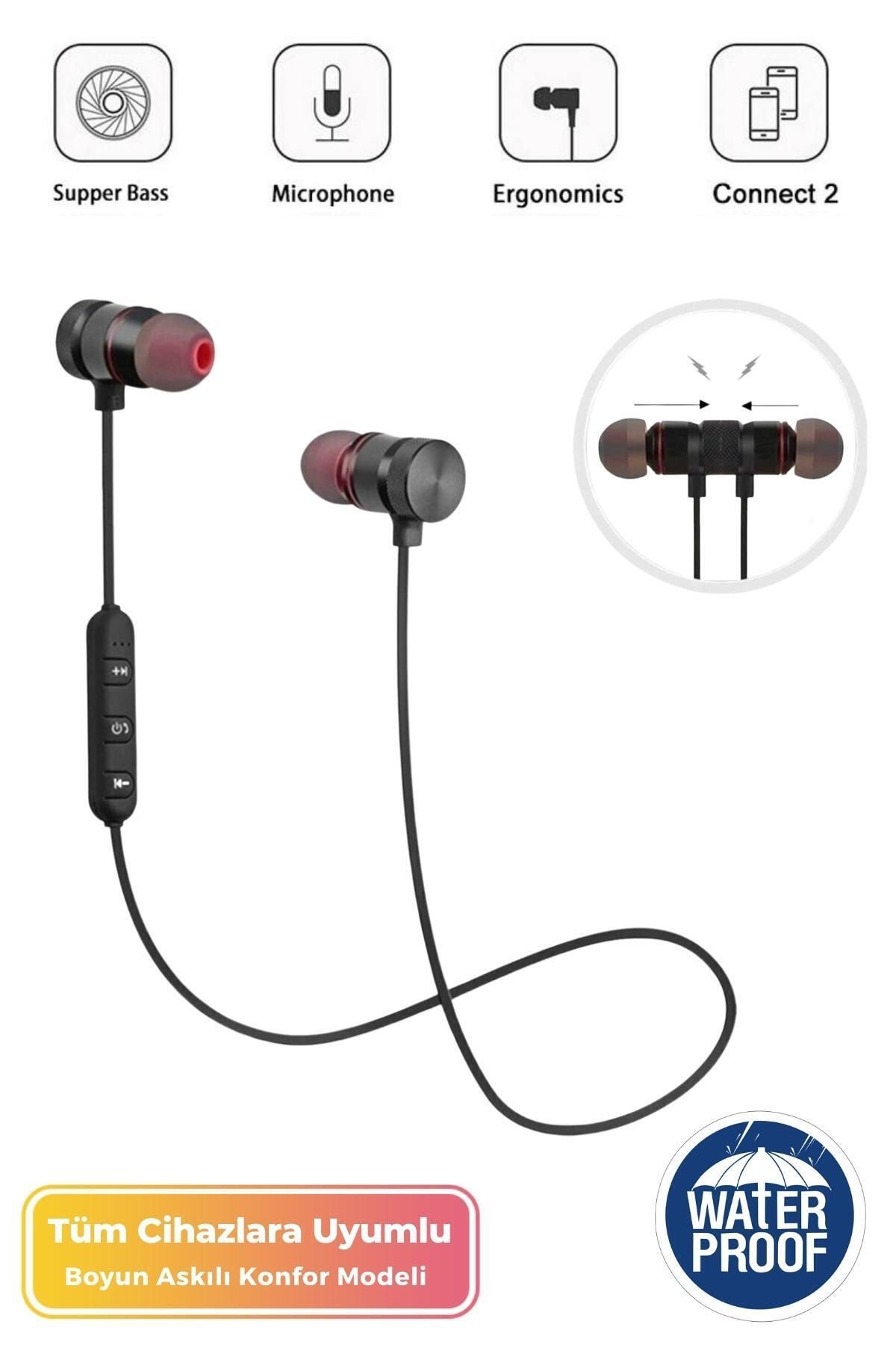 Noriyen Kısa Süreli Fırsat Ürünü Mikrofonlu Mıknatıslı Boyun Askılı Kablolu Ofis & Sporcu Bluetooth Kulaklık
