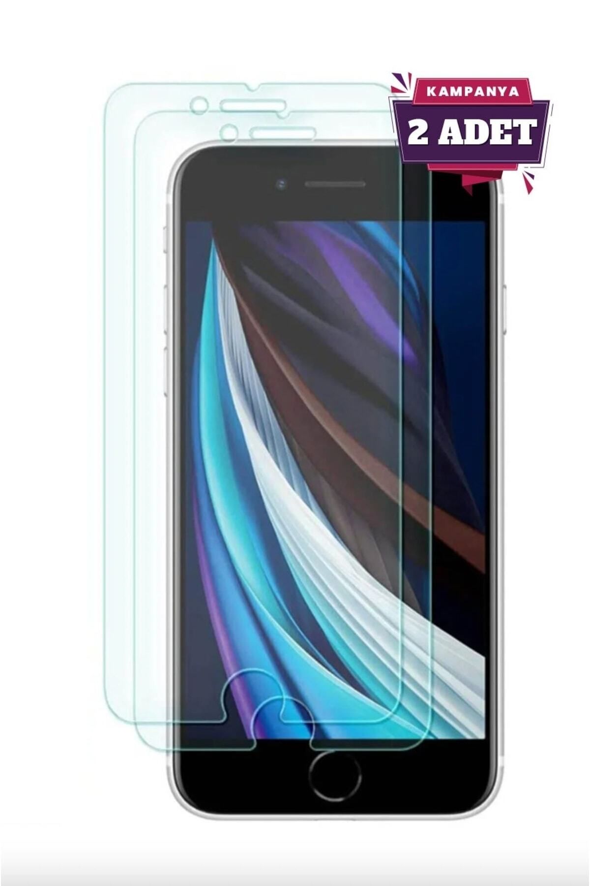 Tria Iphone 7 Plus / 8 Plus Uyumlu Temperli Şeffaf Kenarlı Ekran Koruyucu Kırılmaz Telefon Camı 2 Adet