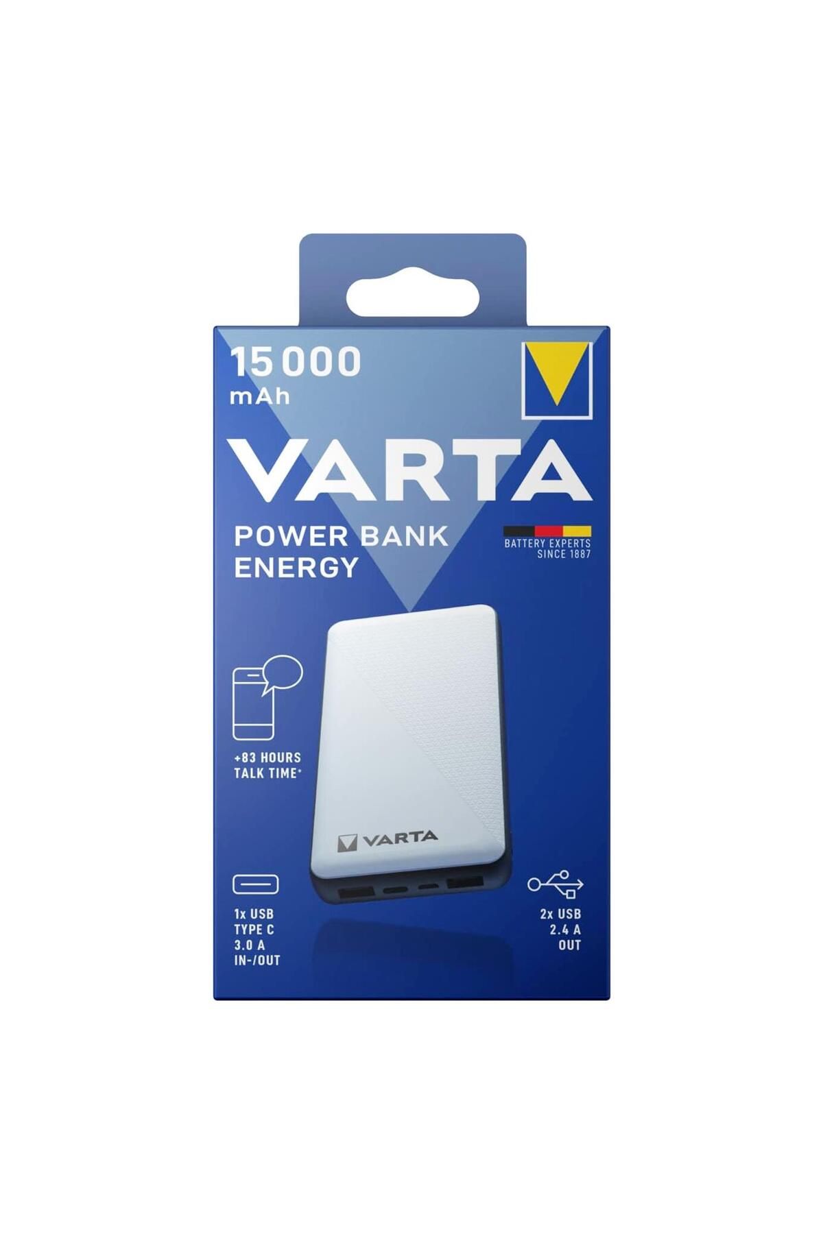 Varta Power Bank Energy 15000 mAh Taşınabilir Şarj Cihazı