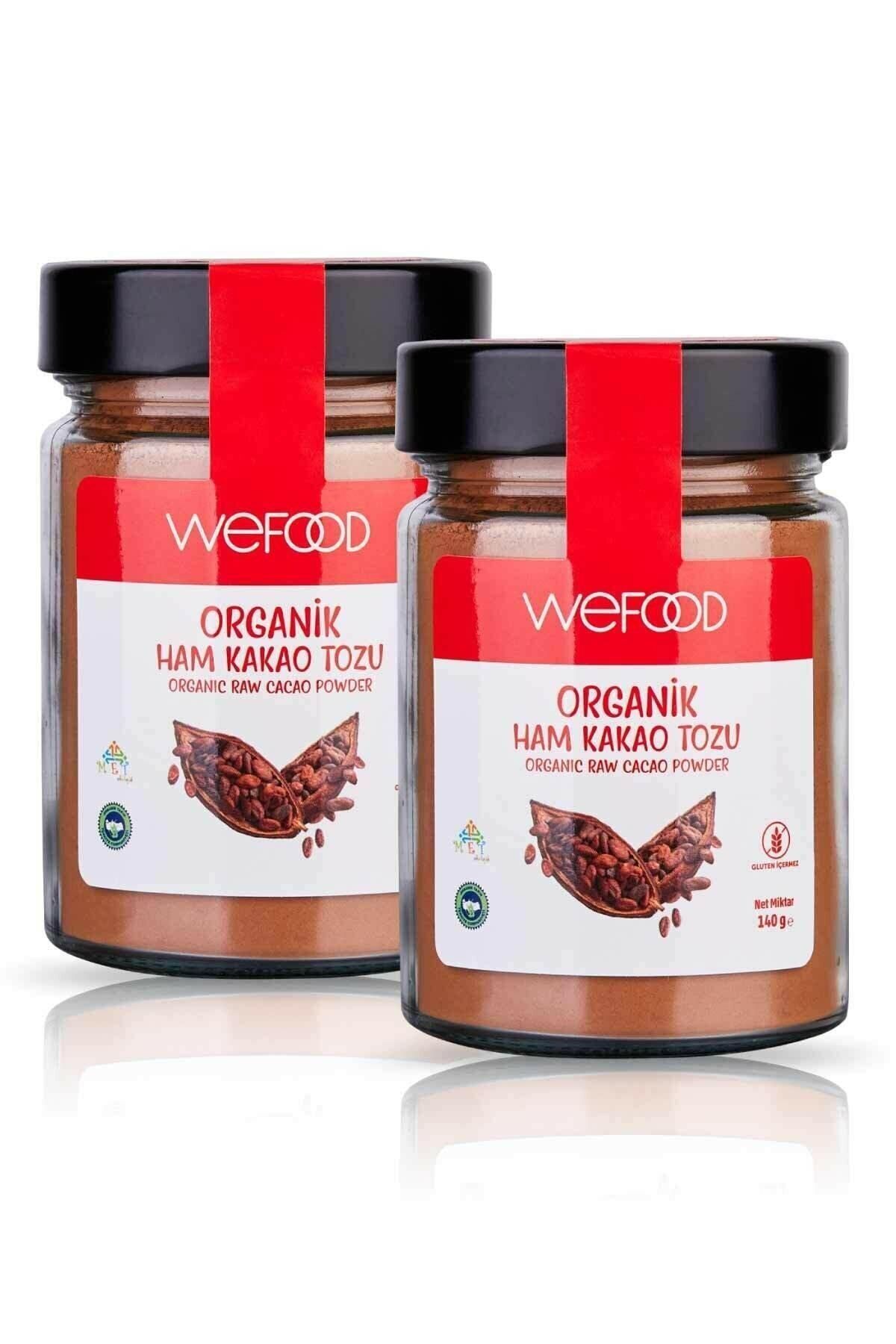 Wefood Glütensiz Organik Vegan Katkısız Ham Kakao Tozu 140 gr 2 Adet