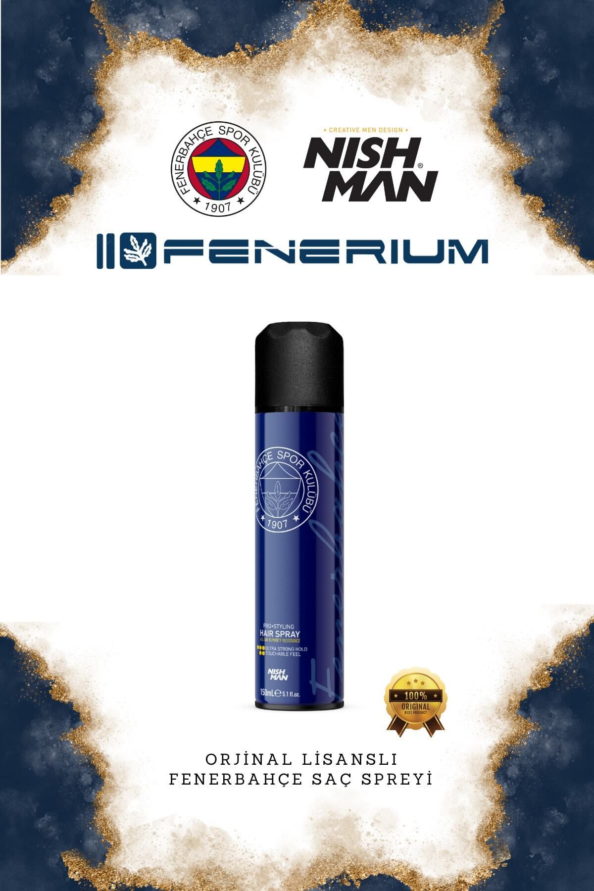 Fenerbahçe Orjinal Lisanslı Fenerbahçe Saç Spreyi Seyahat Boy Sert Tutuş 150 Ml