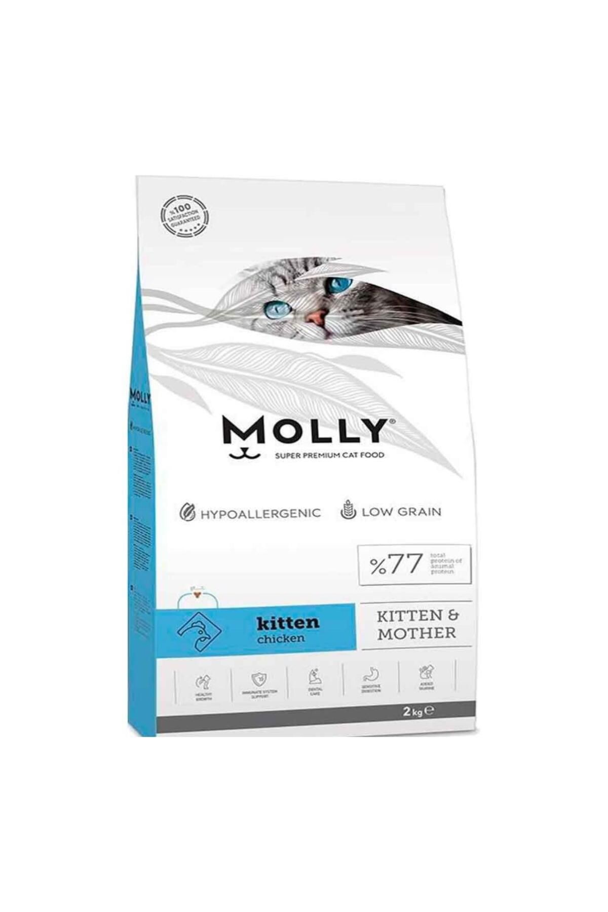 Molly Hipoalerjenik Düşük Tahıllı Tavuklu Yavru Kedi Maması 2 kg