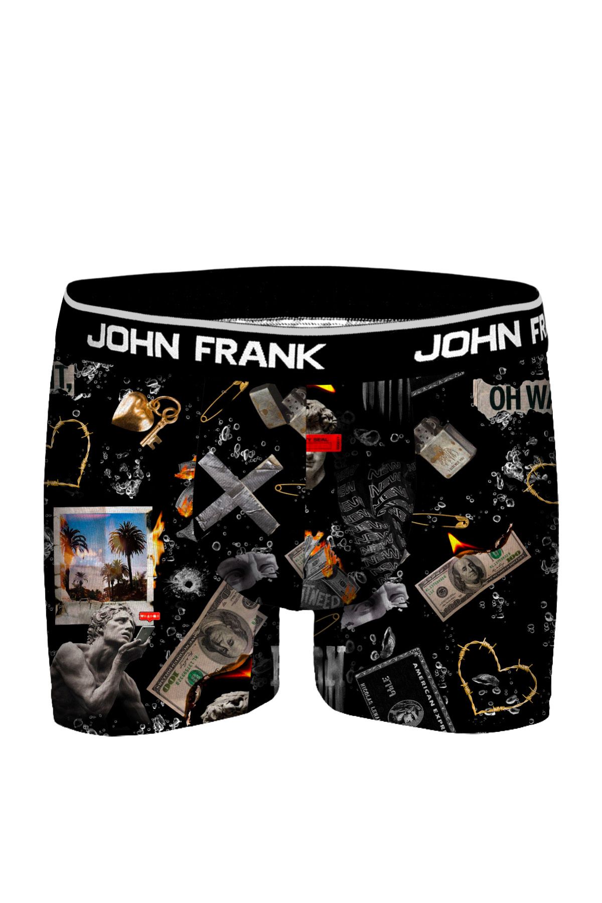 John Frank Renkli Desenli Dijital Baskılı Erkek Modal Boxer