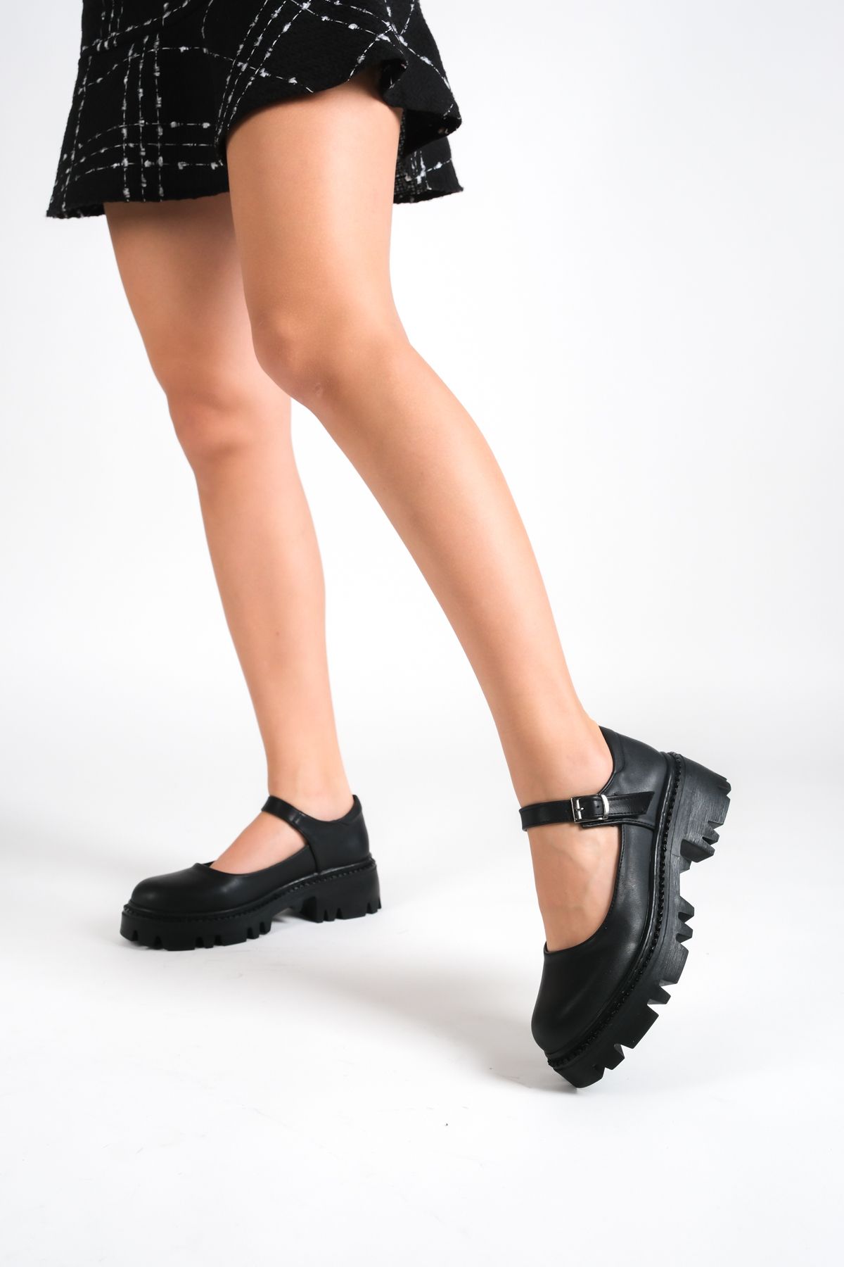 SEEM & BE Mary Jane Bantlı Siyah Kadın Ayakkabı