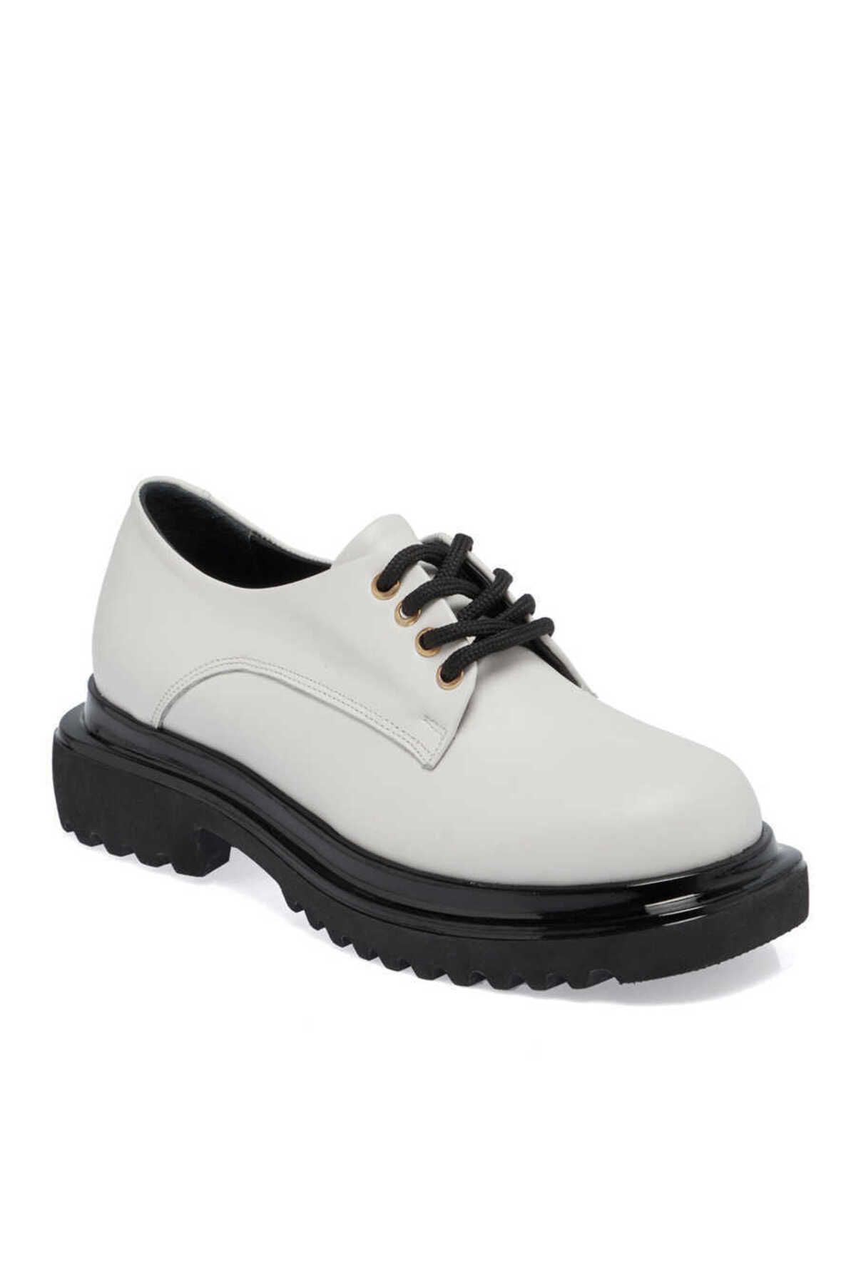 Tergan Beyaz Deri Kadın Casual Ayakkabı - K22S1AY66175-N3O