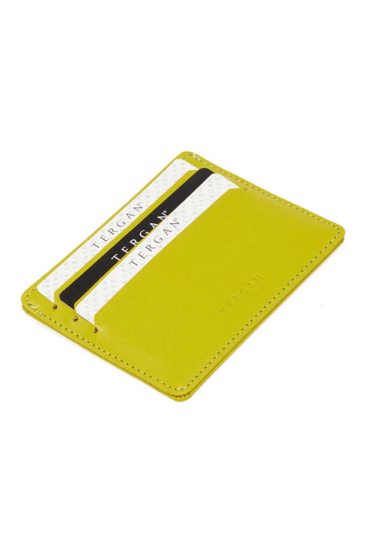 Tergan Sarı Deri Unisex Kredi Kartlık - S1KK00001050-T2K