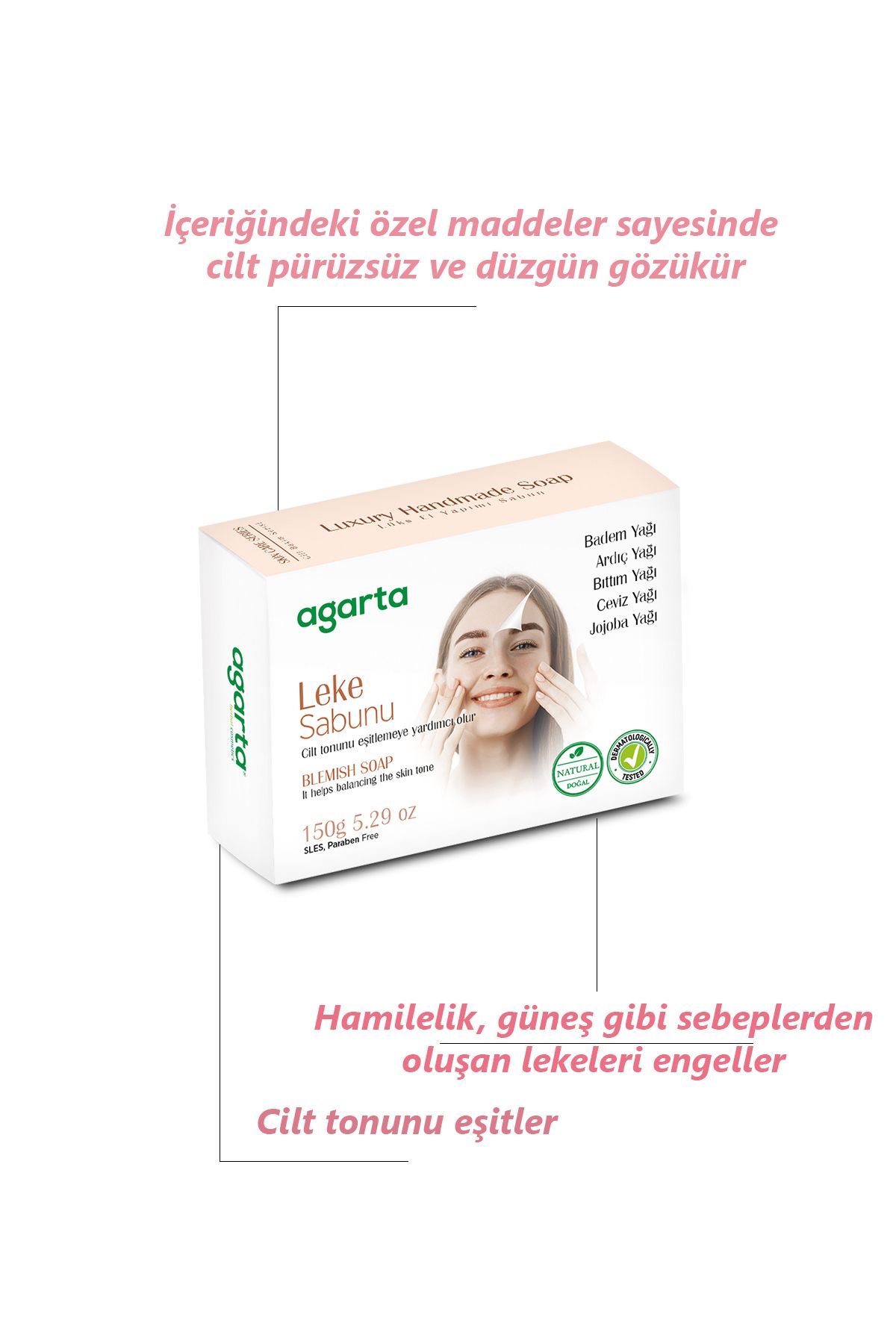 Lekeli Ciltler Için Üretilmiş Özel El Yapımı Doğal Sabun 150 gr_1