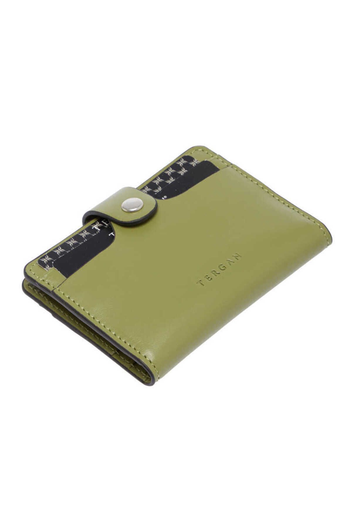 Tergan Yeşil Deri Unisex Kredi Kartlık - S1KK00001653-J2G