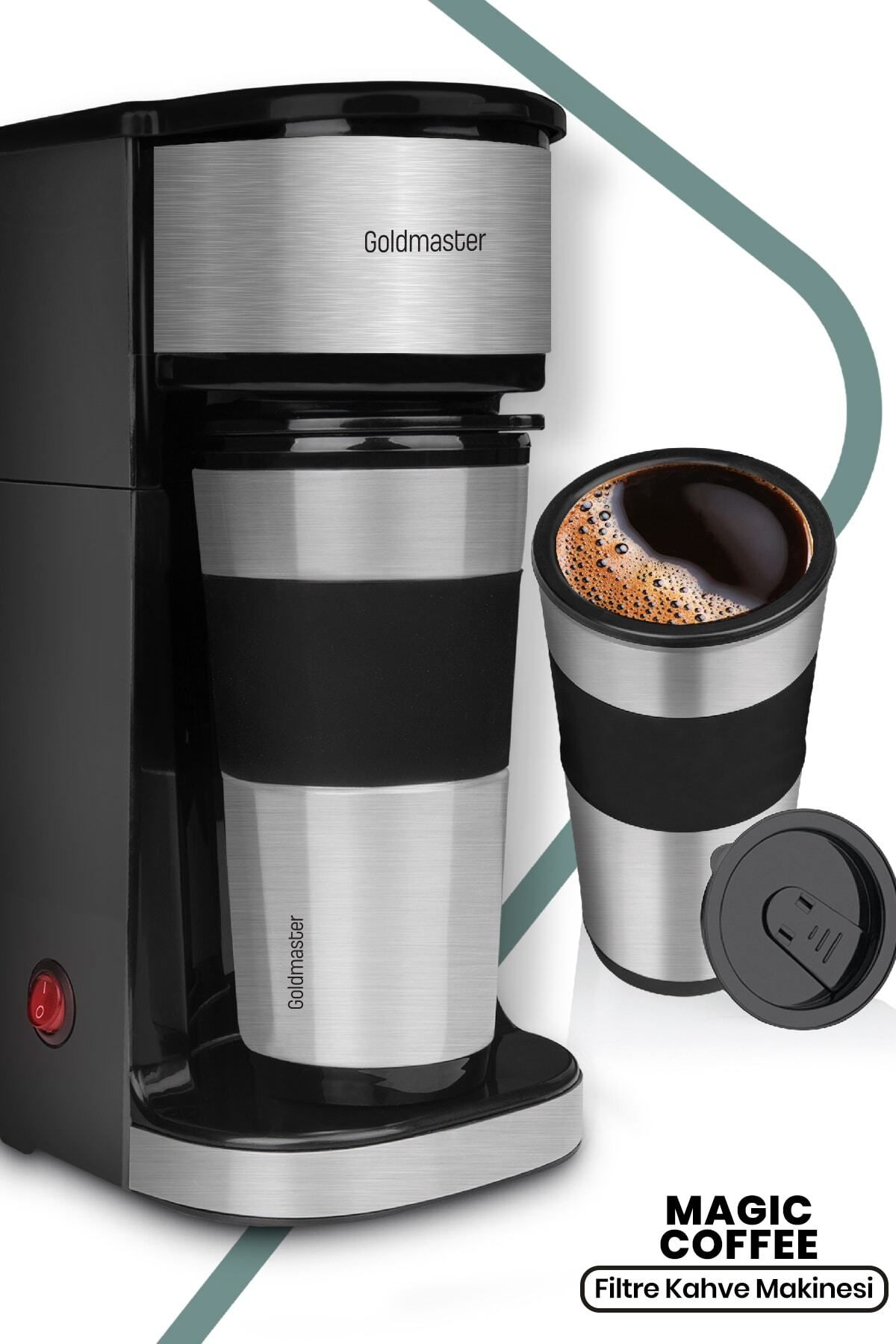 GoldMaster Magic Coffee Termos Bardaklı Kişisel Filtre Kahve Makinesi In-6310