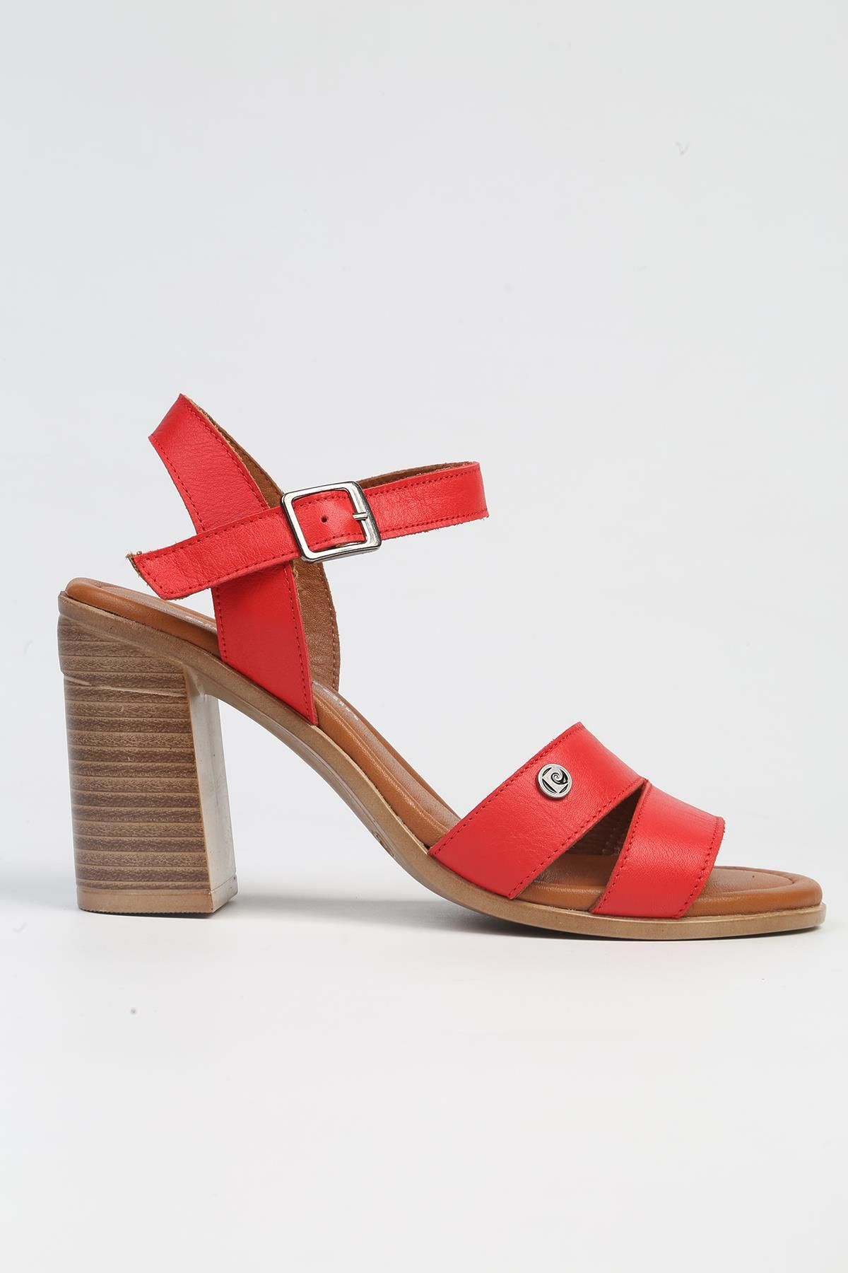Pierre Cardin ® | PC-7215- 3807 Kirmizi-Kadın Topuklu Ayakkabı