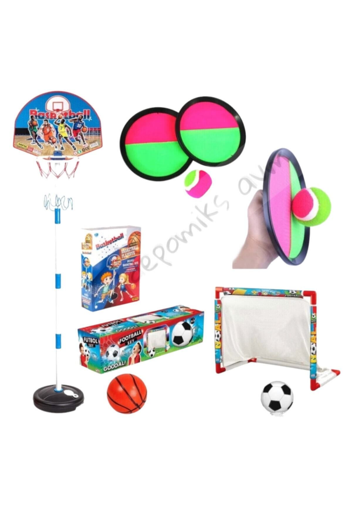 Depomiks Avm Futbol Kalesi + Ayaklı Basketbol Potası- At Tut Yakala Erkek Çocuk Oyuncakları -