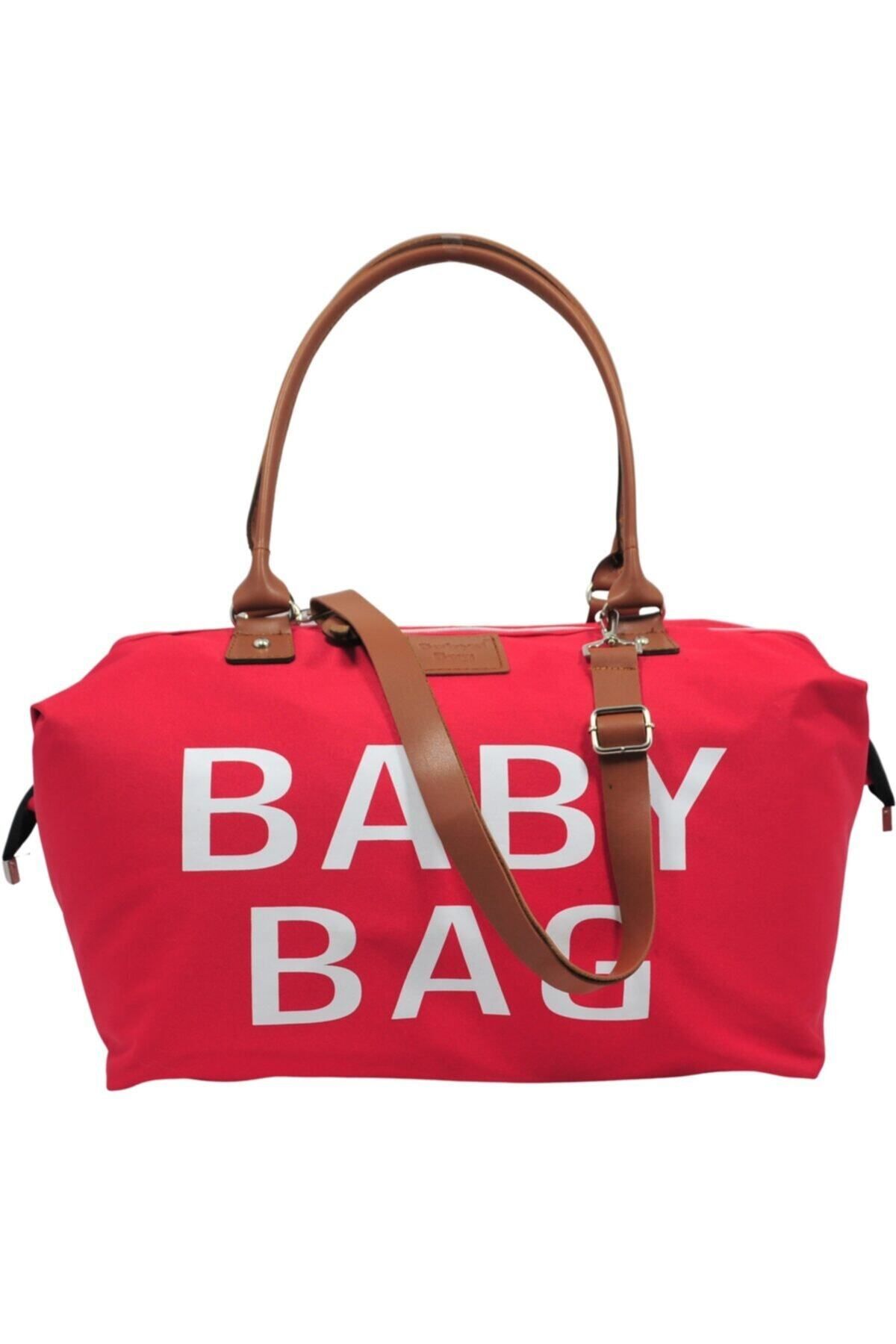 Babysi Baby Bag Tasarım Kırmızı Anne Bebek Bakım Ve Kadın Çantası