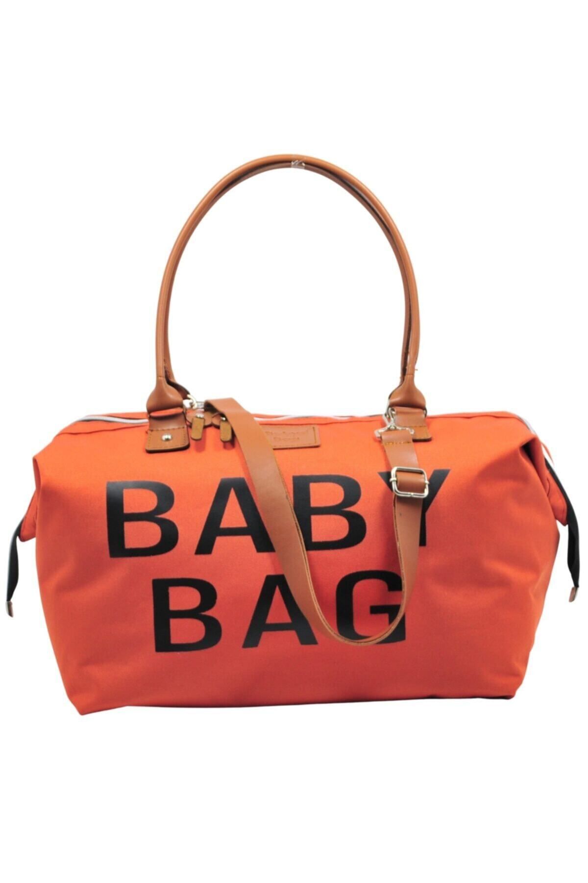 Babysi Baby Bag Tasarım Kiremit Anne Bebek Bakım Ve Kadın Çantası