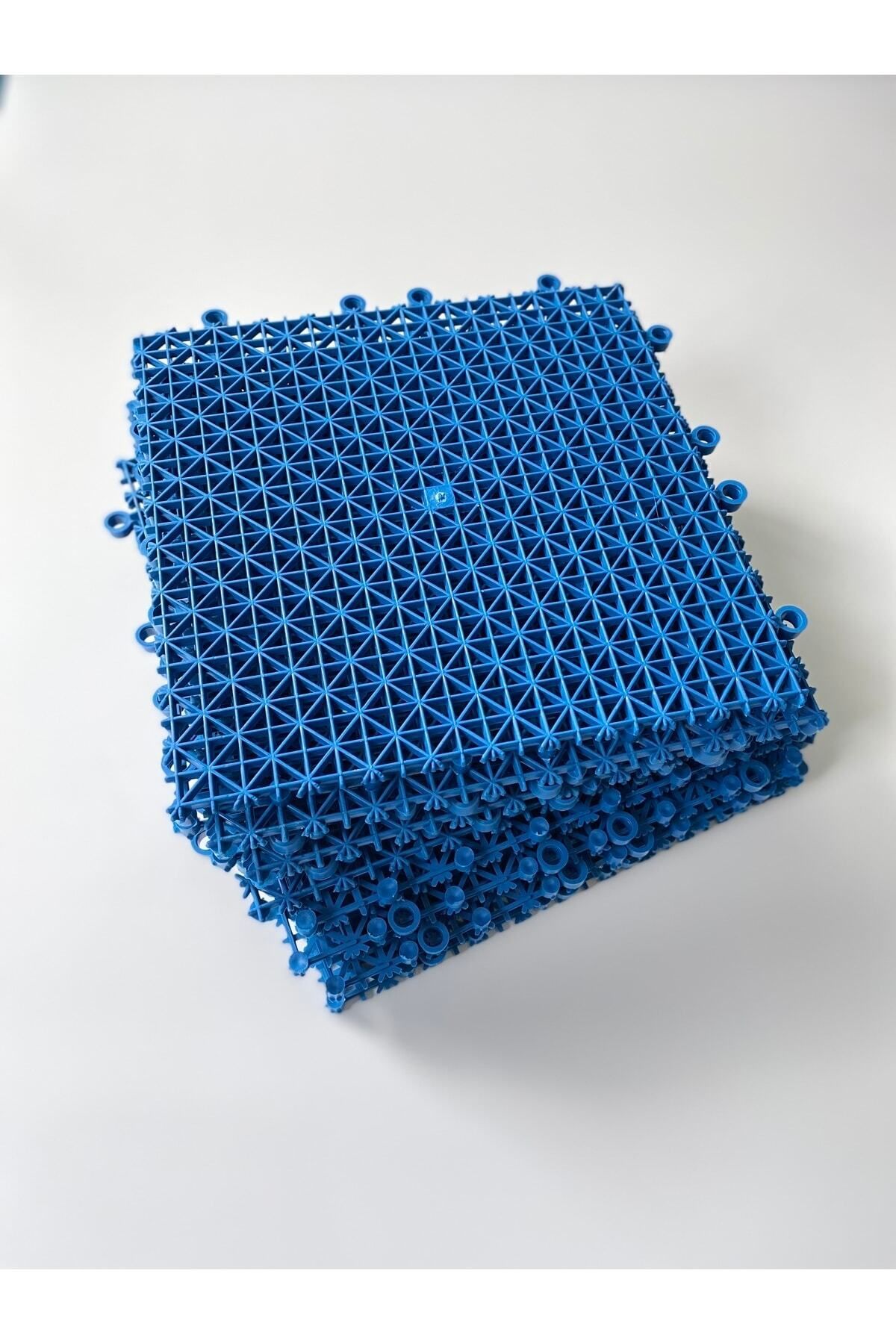 Gerçektrend Mavi, Plastik Kırılmaz Yer Karosu Zemin Kaplaması ( 1 Adet ) 25 X 25 Cm