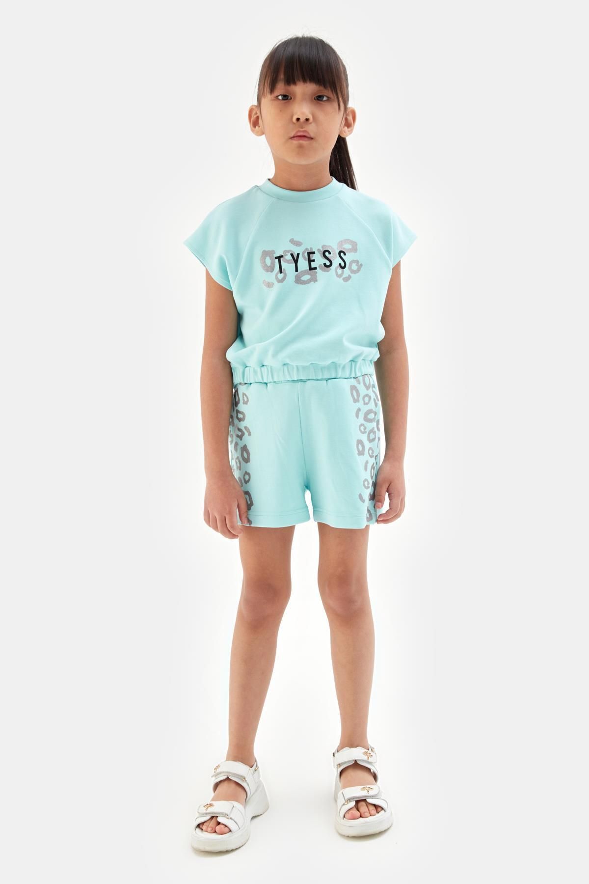 Tyess Bg Store Kız Çocuk Mavi Tshirt 23ss1tj4532