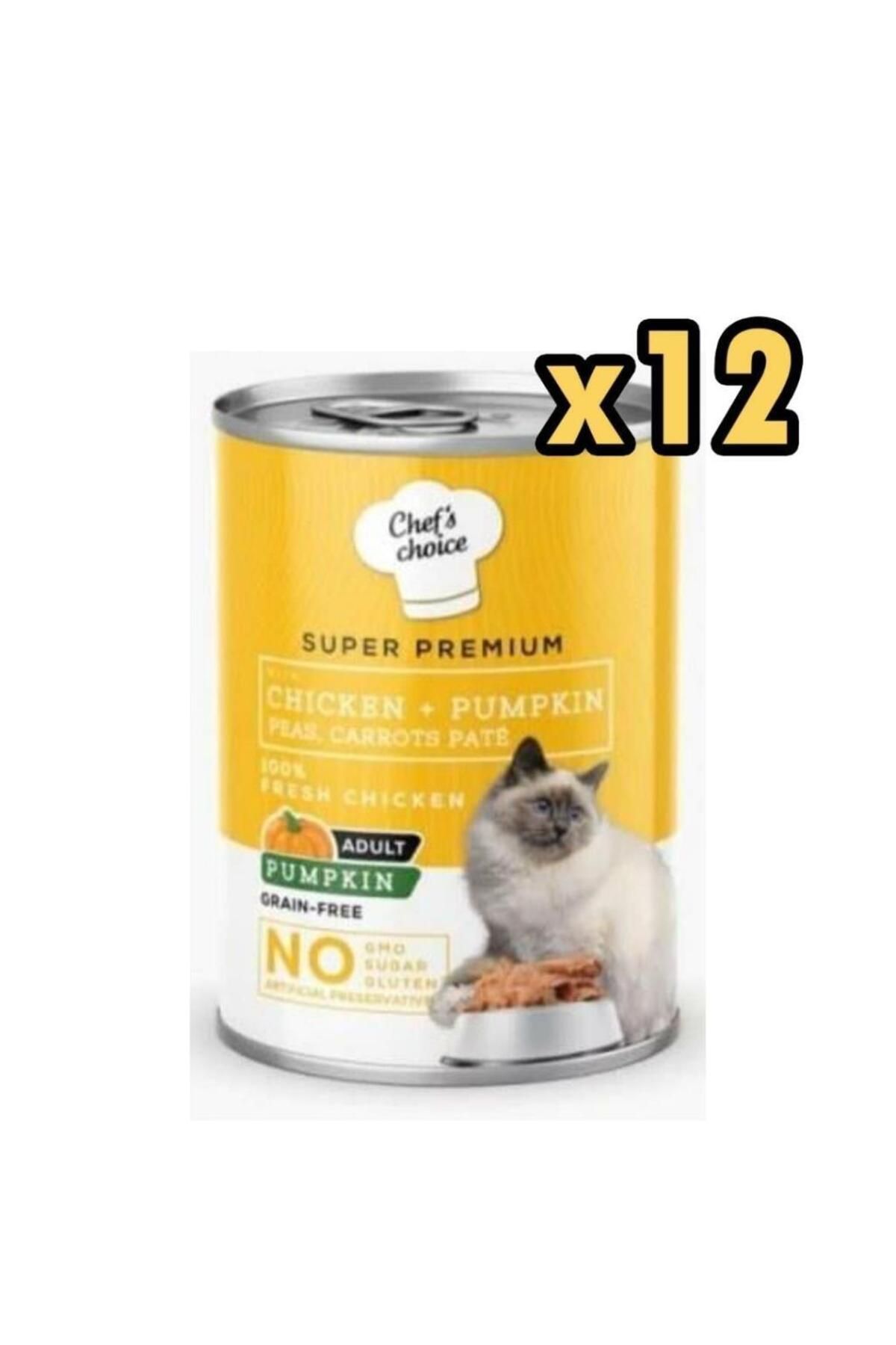 Chefs Choice Tavuklu Balkabaklı Kedi Konservesi 400 Gr x 12 Adet