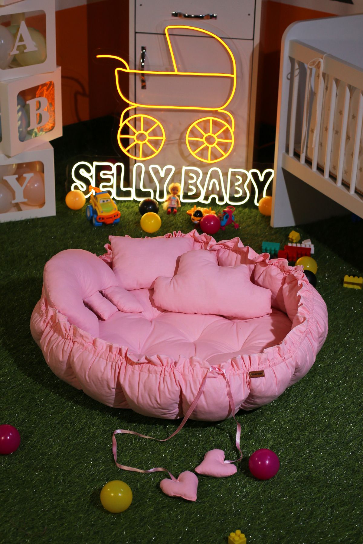 Selly Baby Pembe Açılır-kapanır Uyku Ve Oyun Minderi
