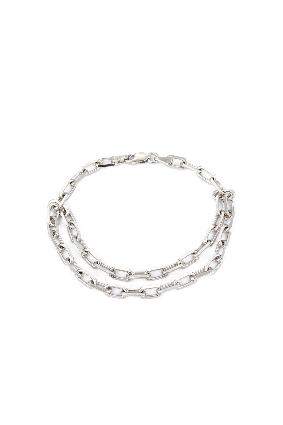 Atolyewolf Double Forsa Chain Bracelet In Silver