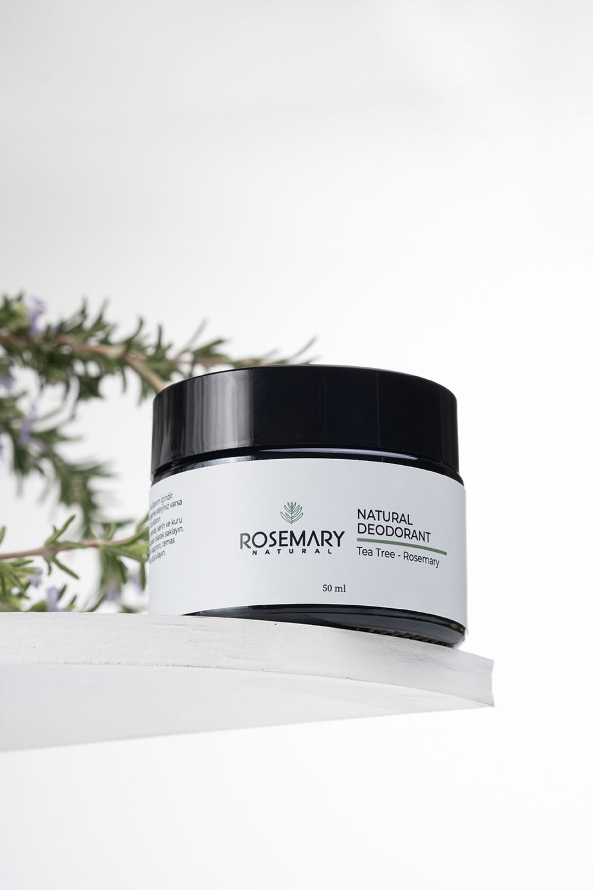 Rosemary Natural Natural Deodorant 50 ml Çay Ağacı & Biberiye Doğal Krem Deo