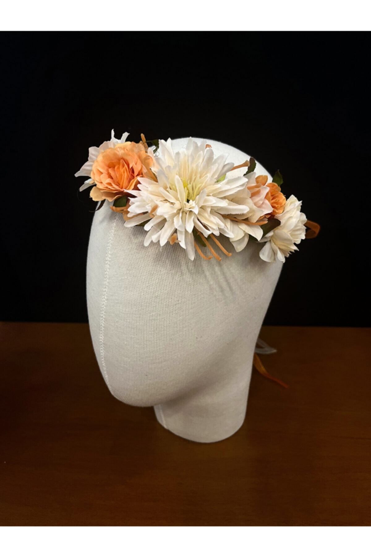 lady lina design Orange Flowers Gelin Nikah Düğün Saç Aksesuarı