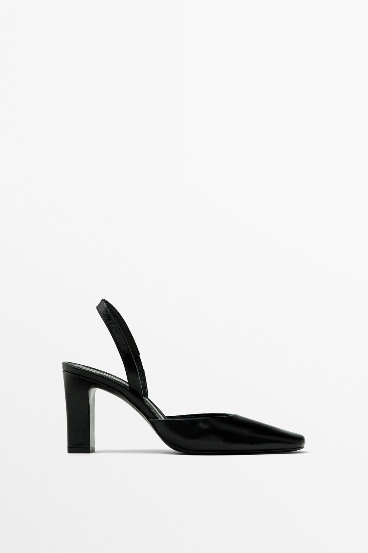 Massimo Dutti Arkası açık topuklu ayakkabı